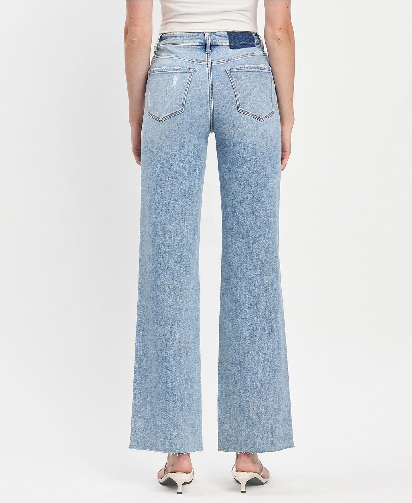 REFULGENT HIGH RISE WIDE LEG JEANS
