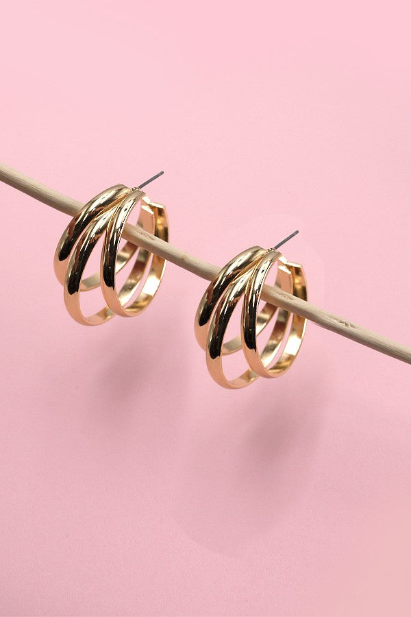 TRIPLE HOOP EARRINGS