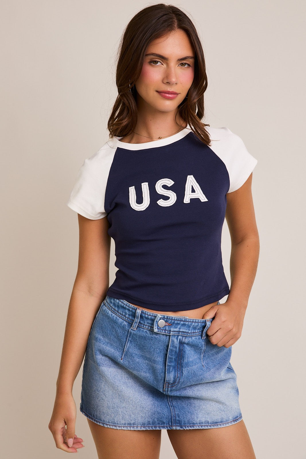 CAP SLEEVE USA BABY TEE