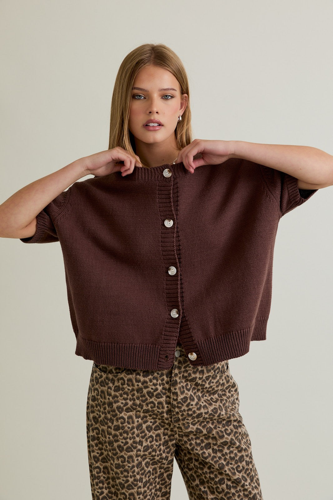 KNEW YOU BUTTON DOWN CARDIGAN