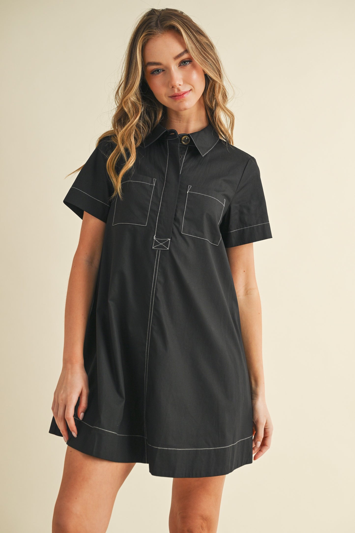 STITCH TSHIRT MINI DRESS