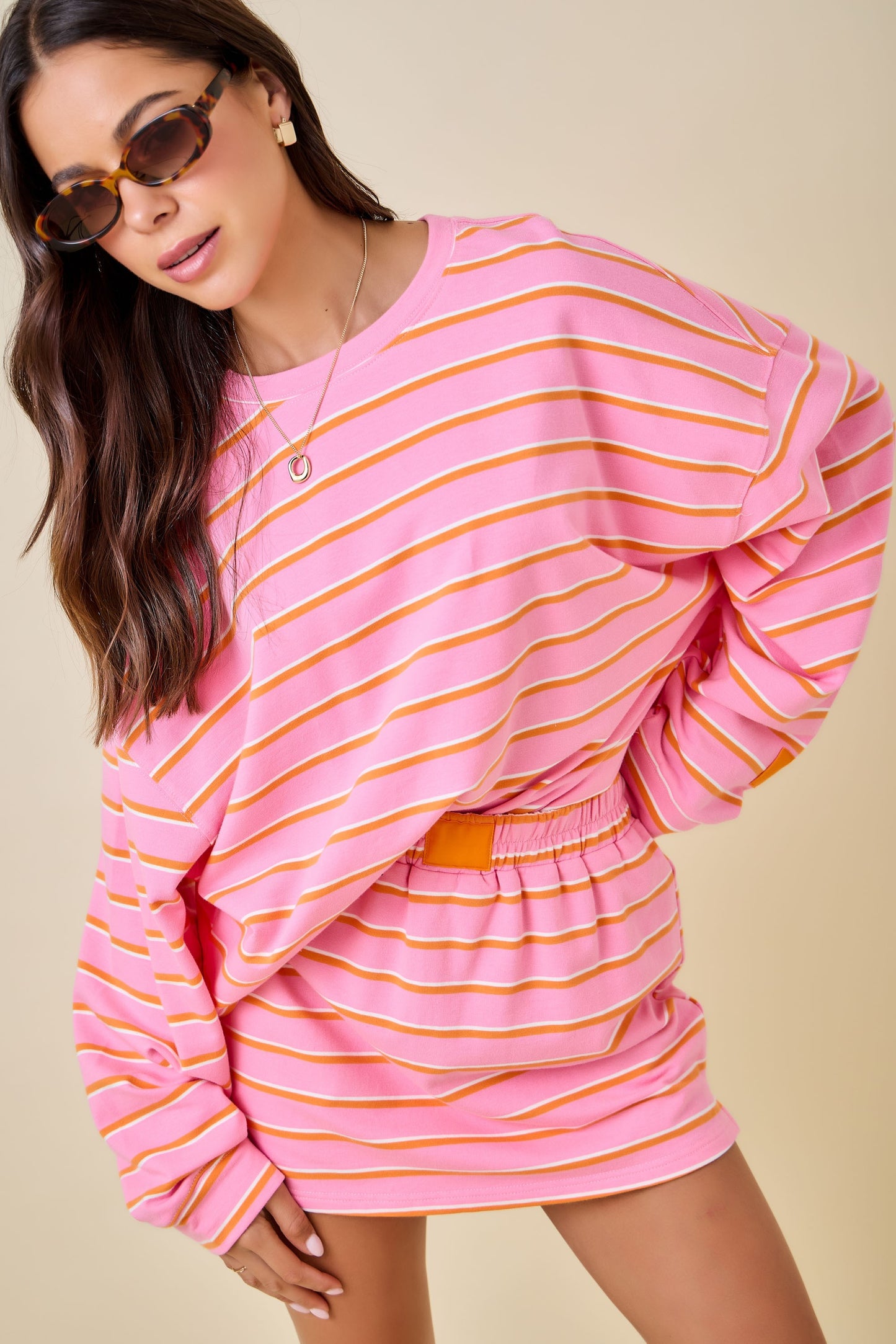 TRENDY STRIPE SWEATSHIRT-2 COLORS