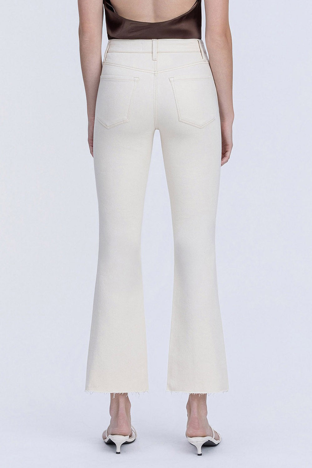 HIGH RISE PIN TUCK ANKLE BOOTCUT JEANS