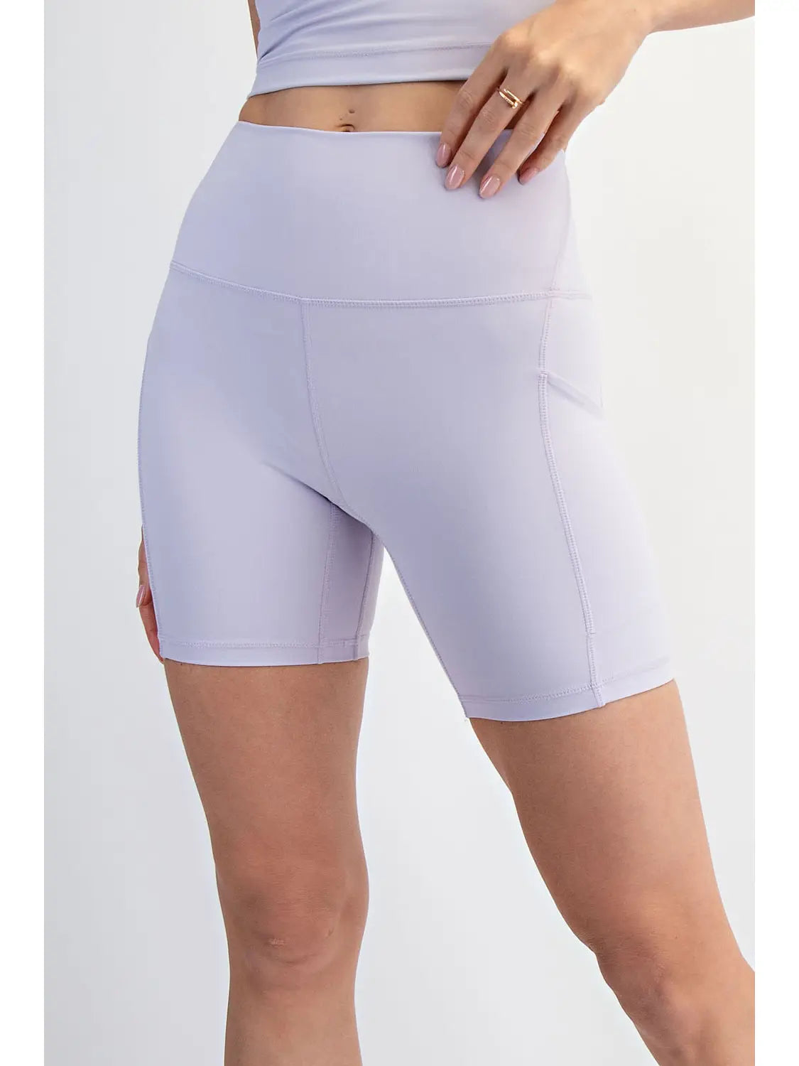 NYLON BUTTER BIKER SHORTS