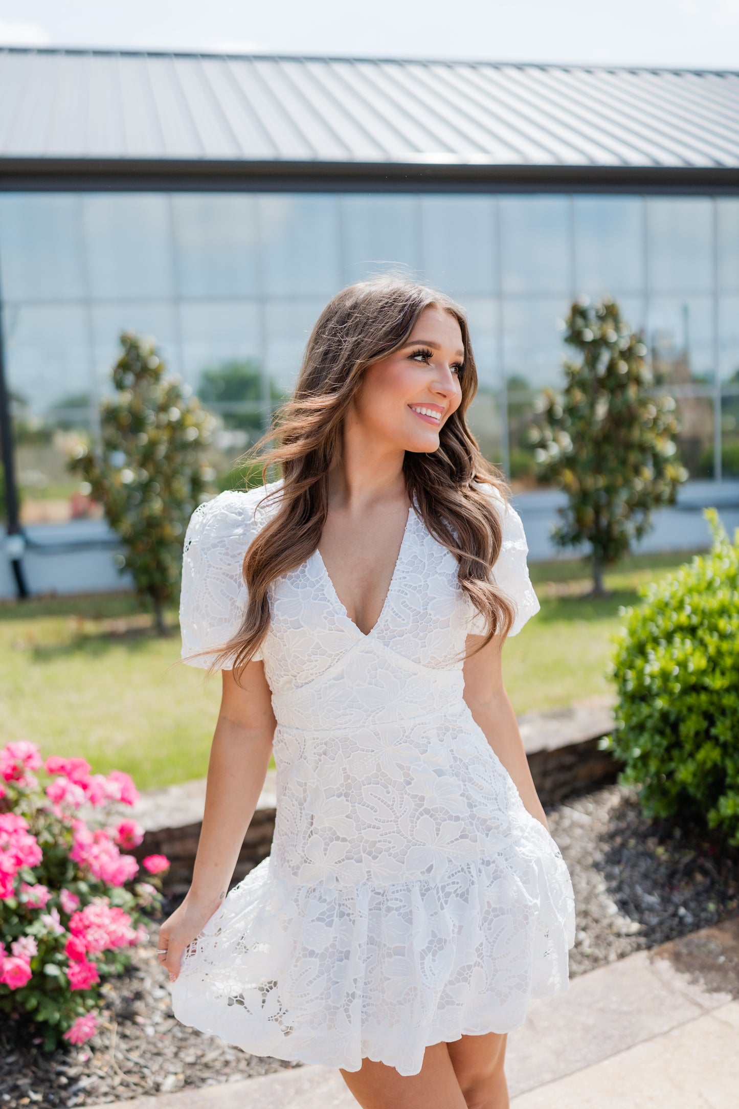 SEQUIN LACE MINI DRESS