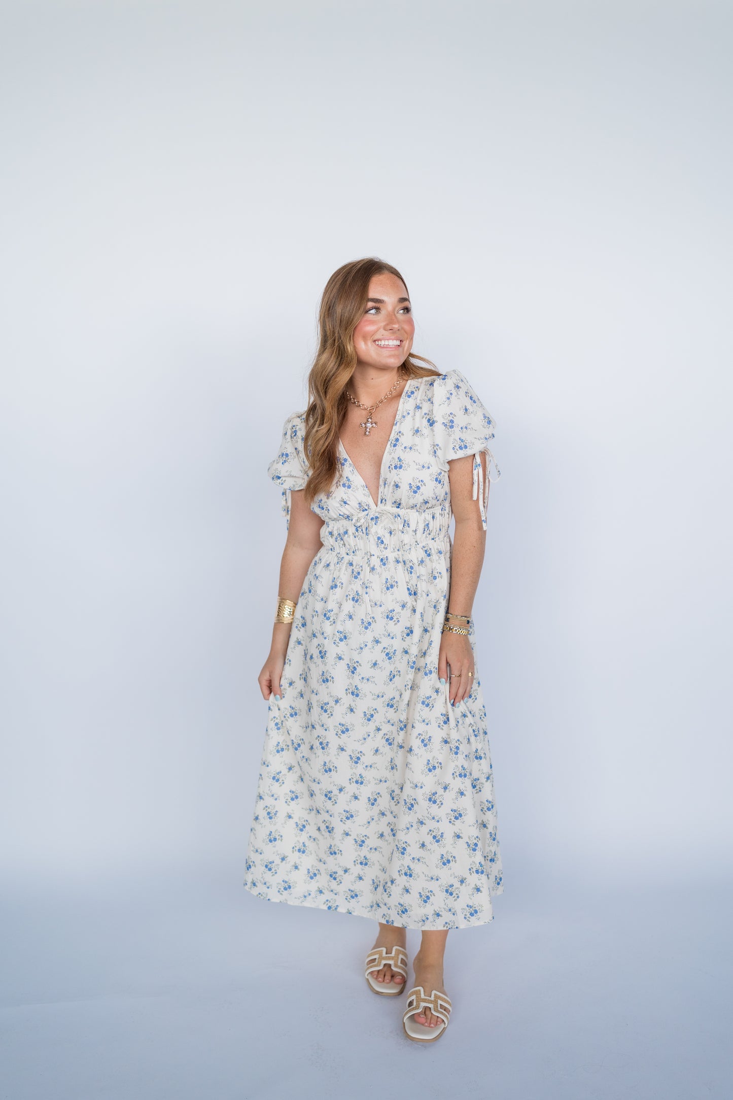 WITH GRACE FLORAL MIDI DRESS