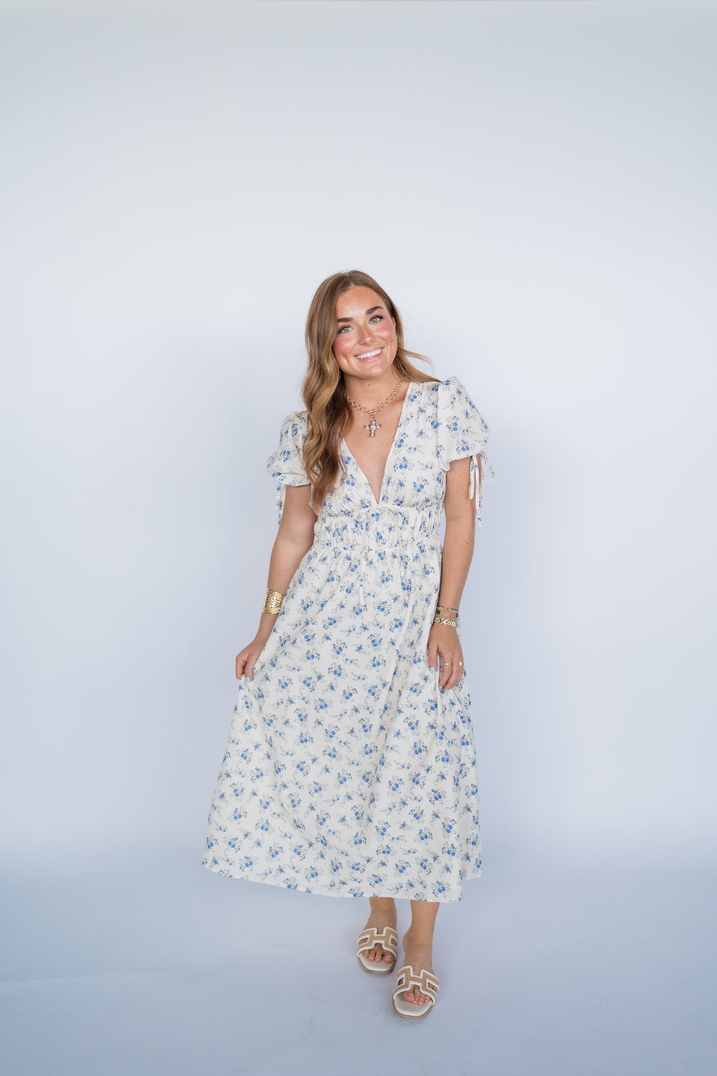 WITH GRACE FLORAL MIDI DRESS