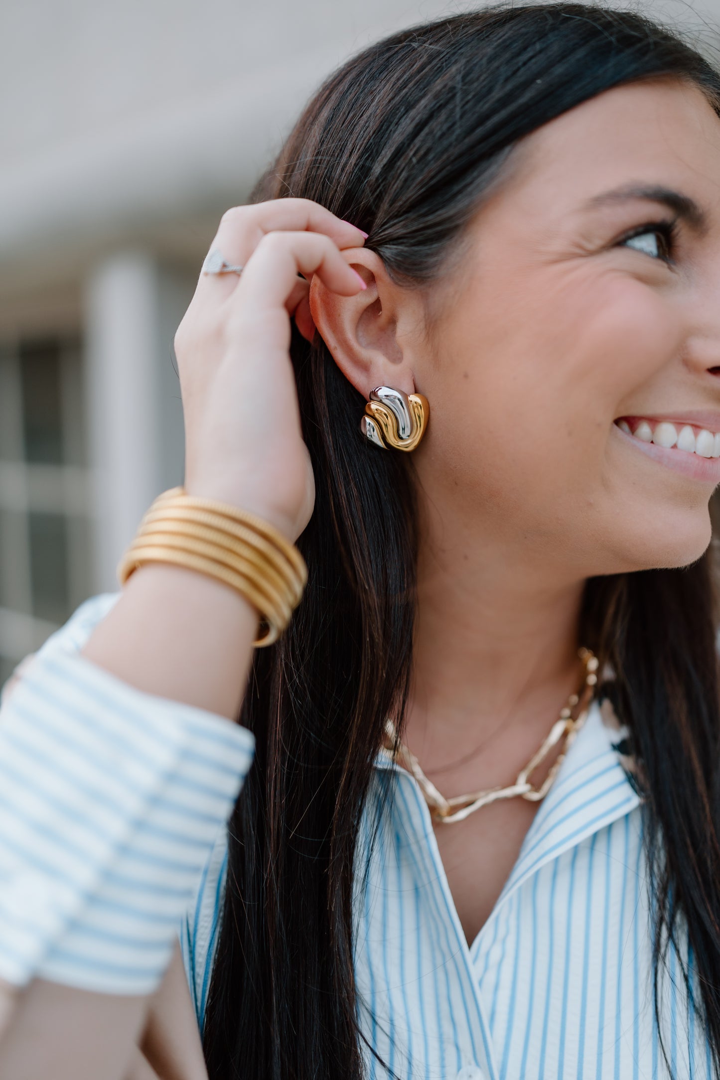 SOHO TWO TONED EARRINGS
