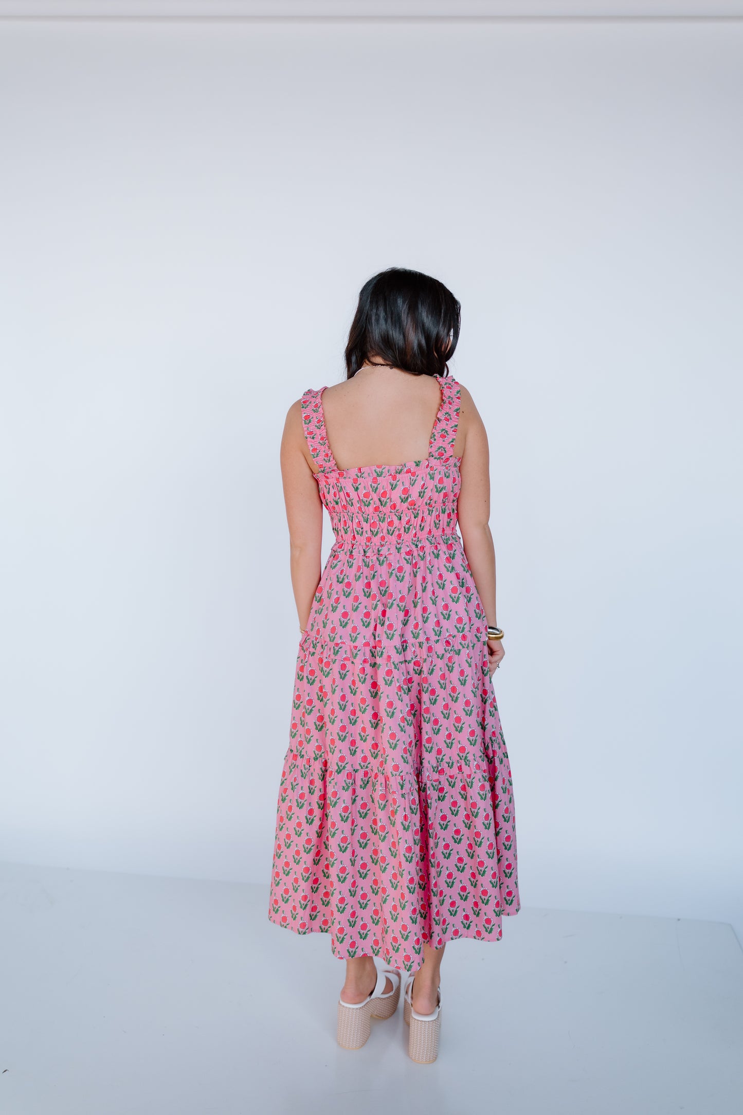 HERE FOR THE FLORAL MIDI DRESS