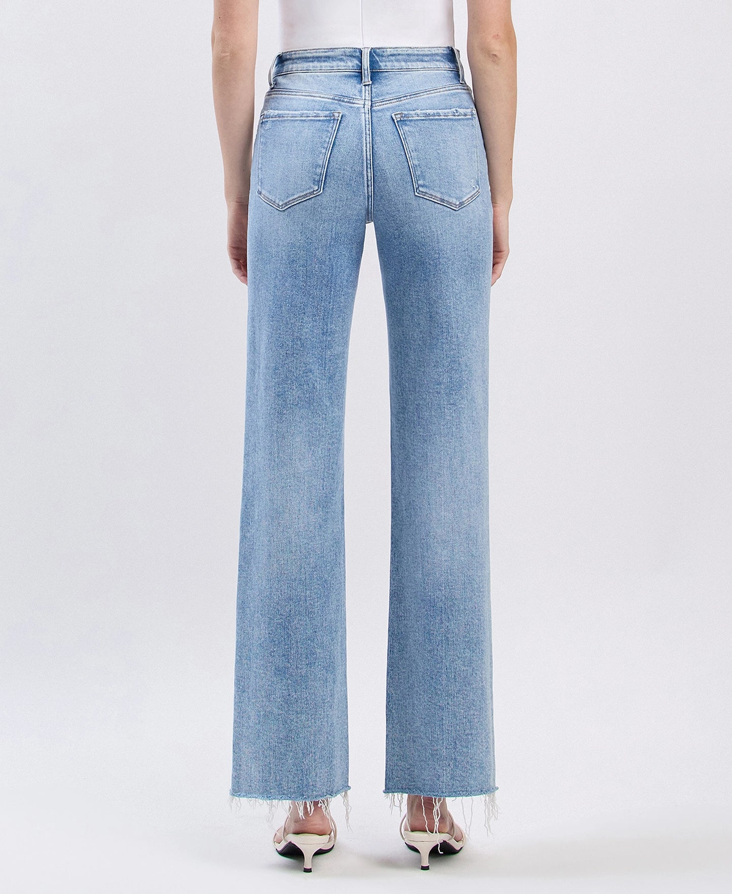 GLORIETTA HIGH RISE SLIM WIDE JEANS