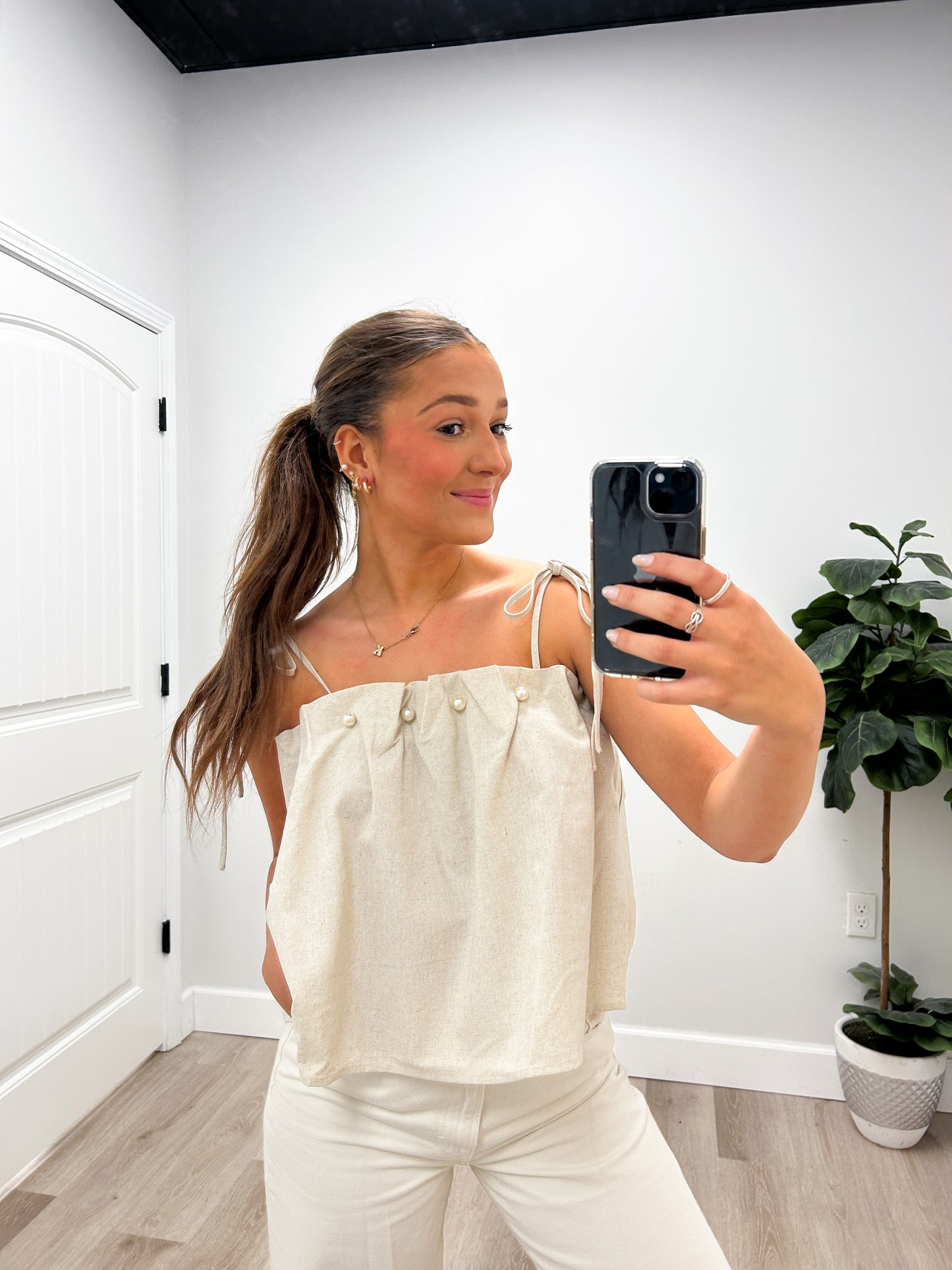 PEARL LINEN TOP