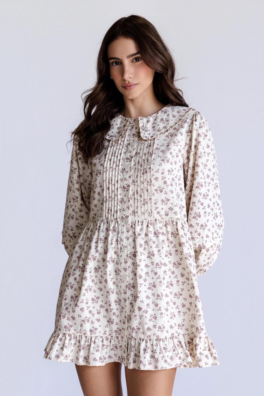 APPLE PICKING FLORAL MINI DRESS