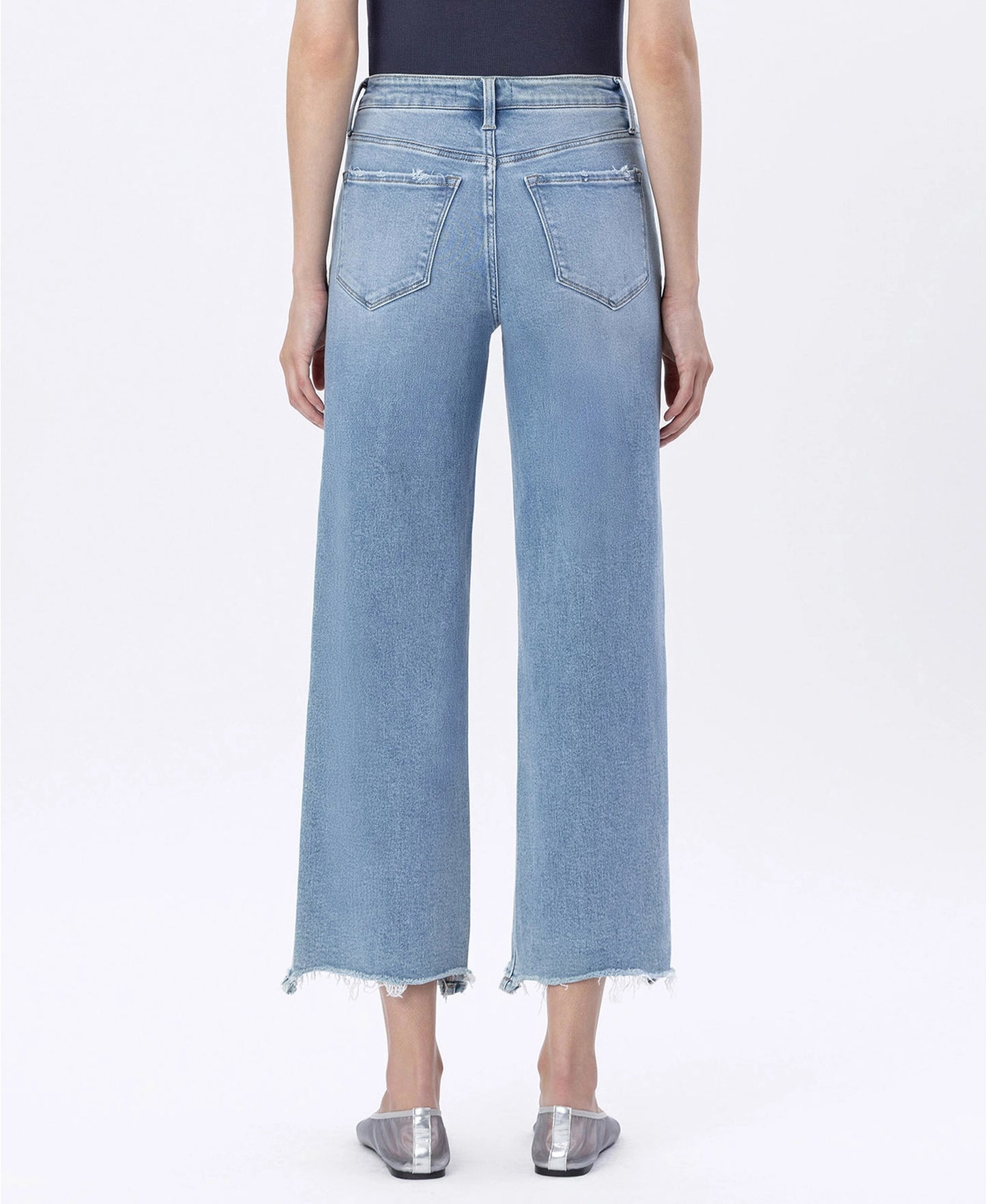 ENVIABLY HIGH RISE WIDE LEG CROP JEANS