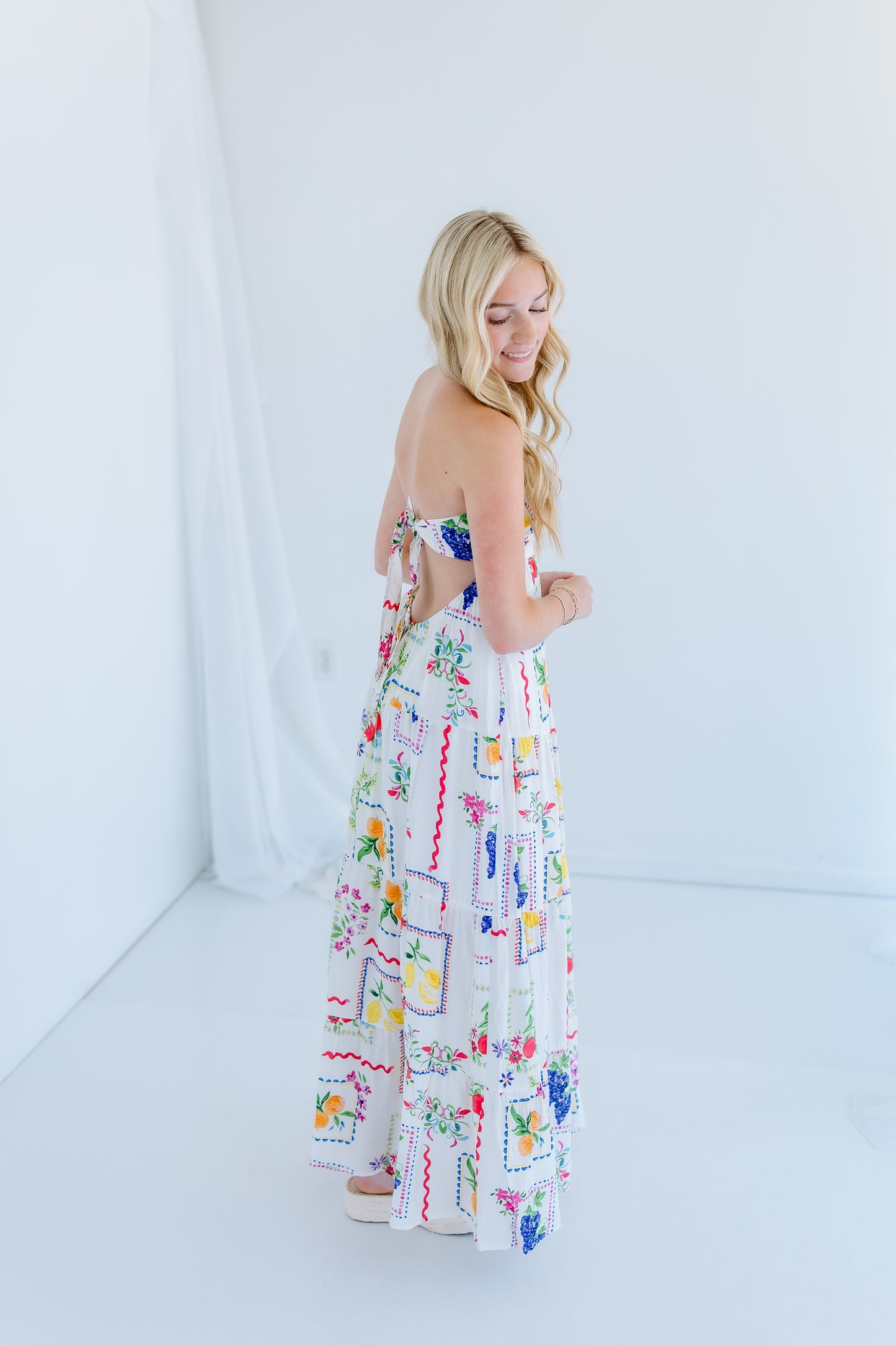 GOT MY PASS PORT STRAPLESS DRESS