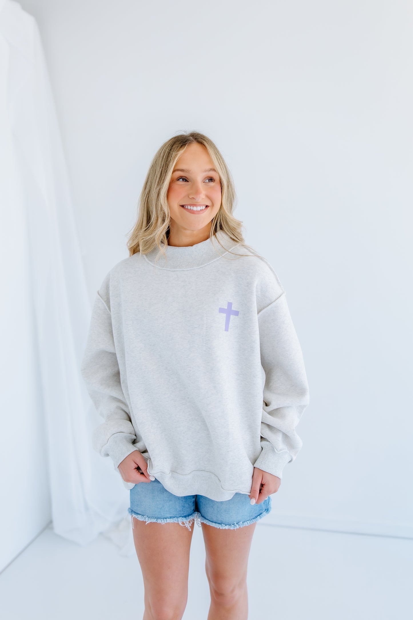 JESUS SAVES + CROSS REVERSIBLE SWEATSHIRT