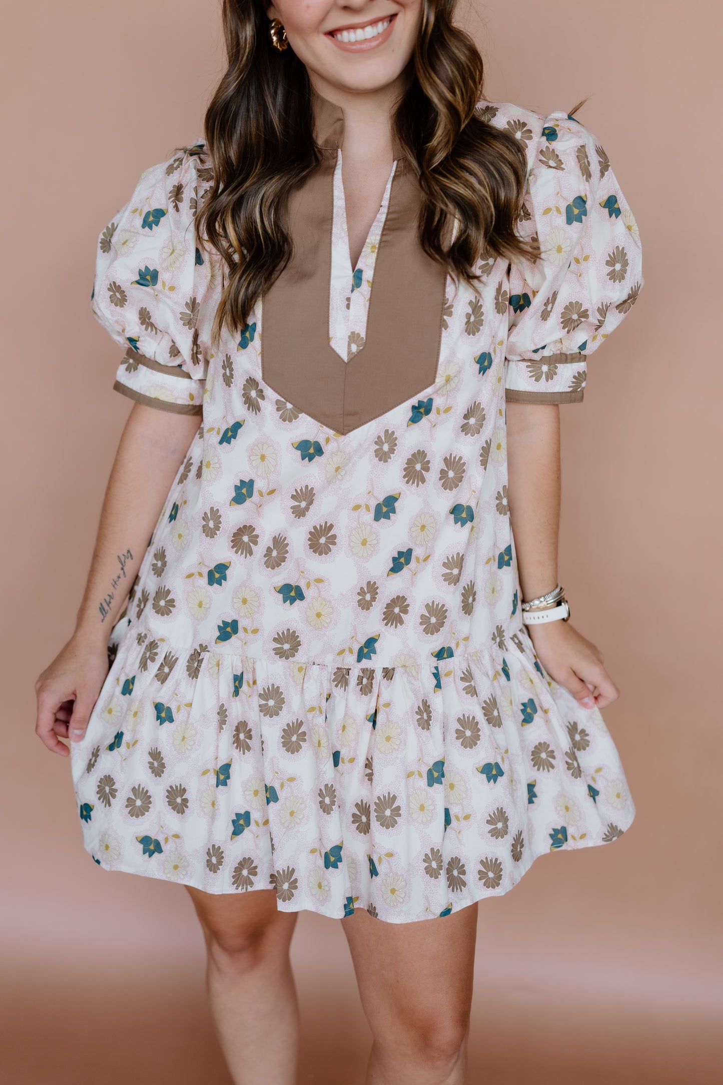 ALL THE THINGS FLORAL MINI DRESS