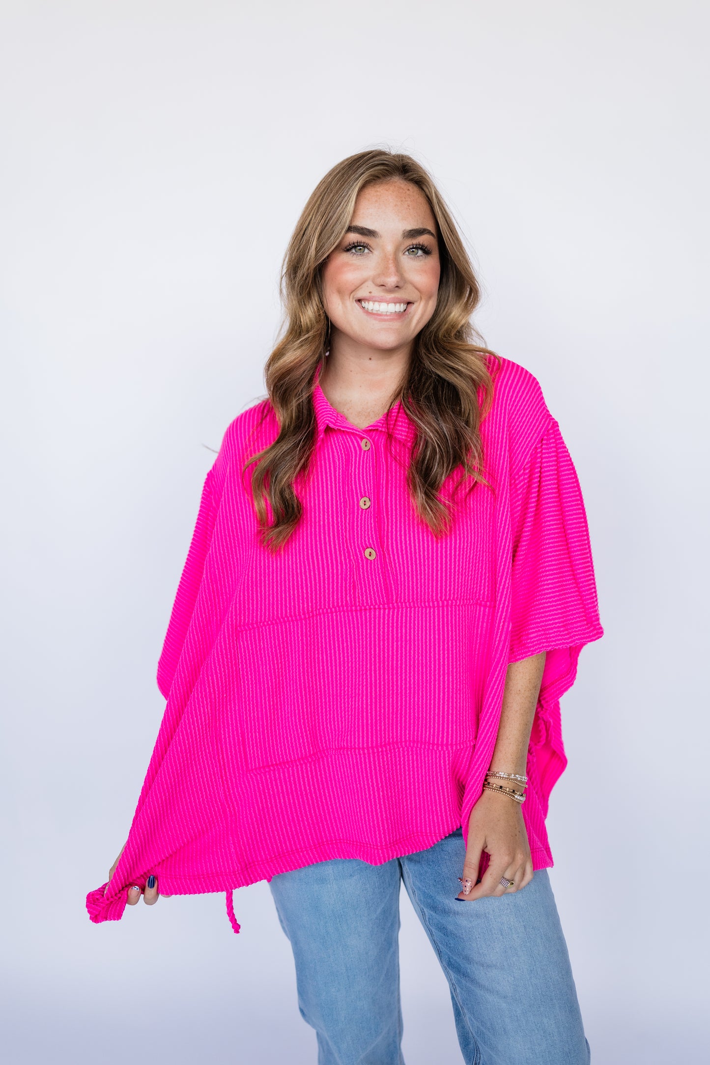 OVERSIZED DRAWSTRING TOP