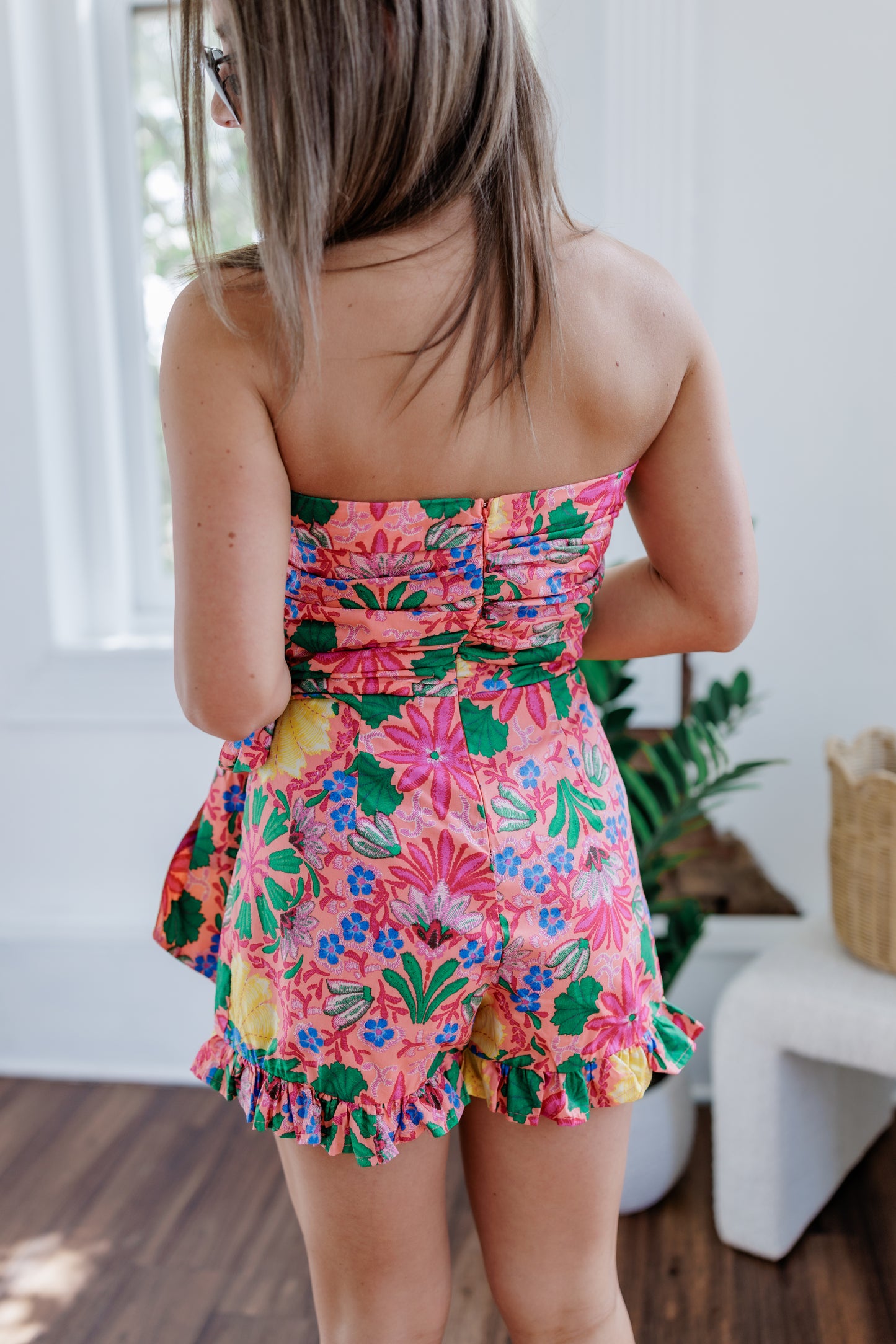 GLORIA FLORAL WRAP ROMPER