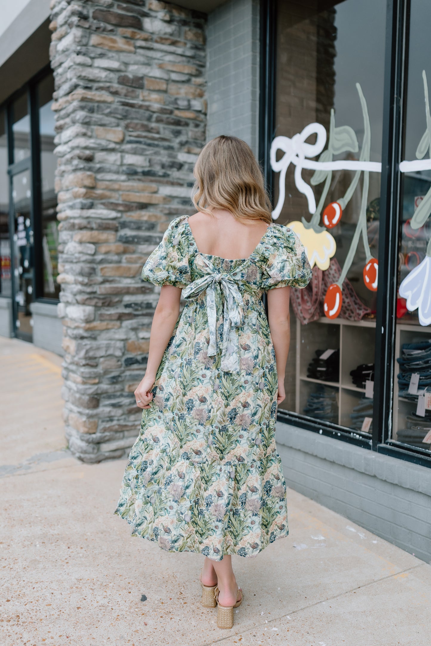 GREEN TEA MIDI DRESS