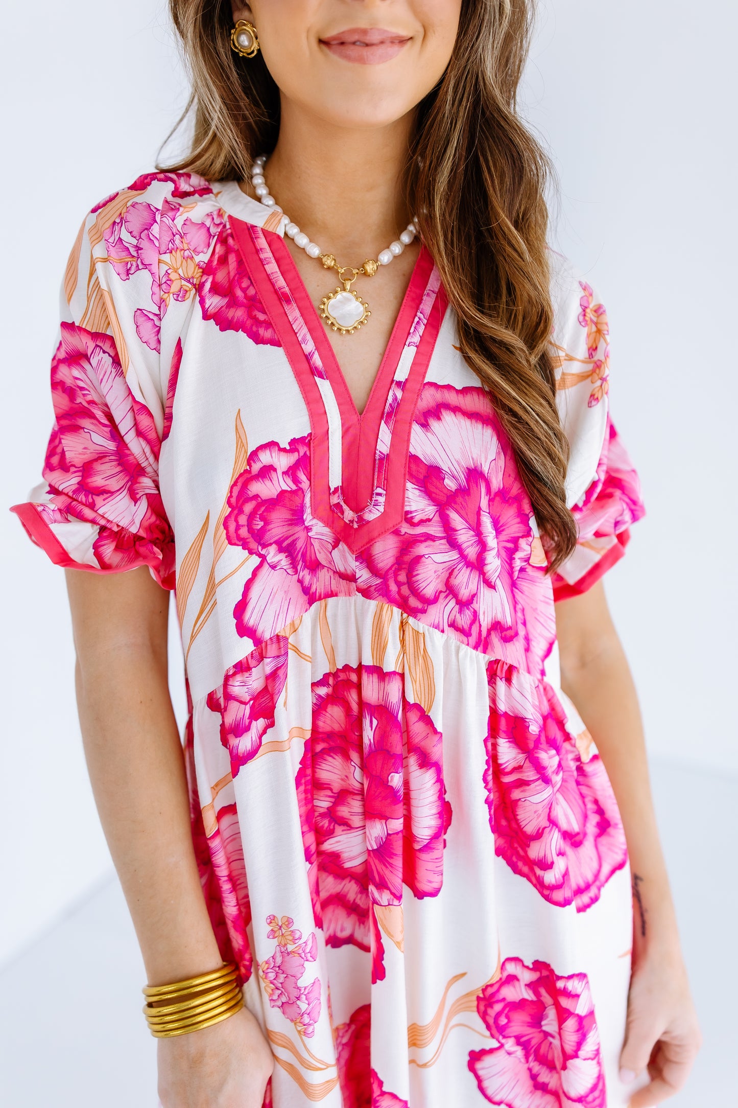 LEAD TO YOU FLORAL MAXI DRESS - PINK