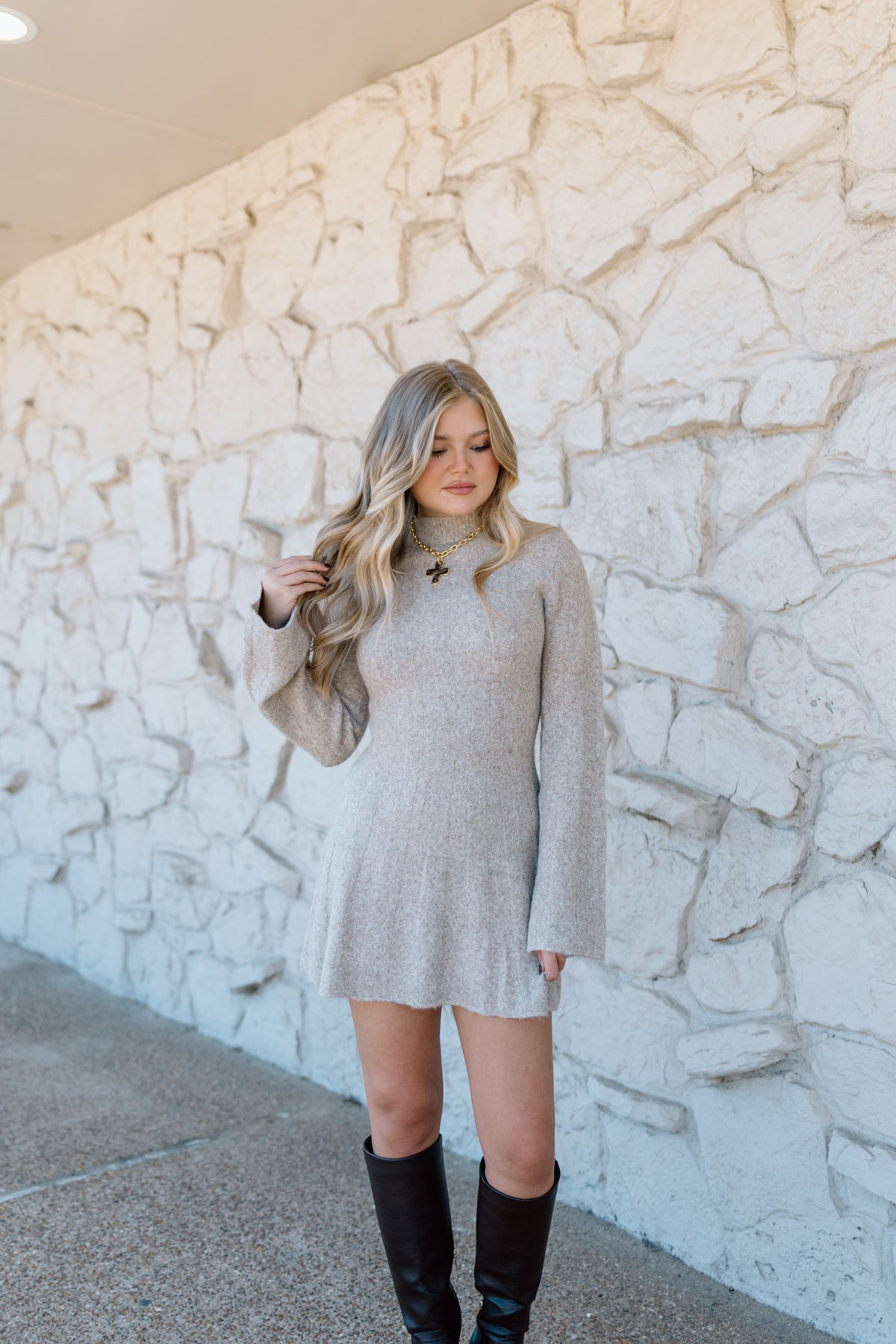 ALL THAT SWEATER MINI DRESS