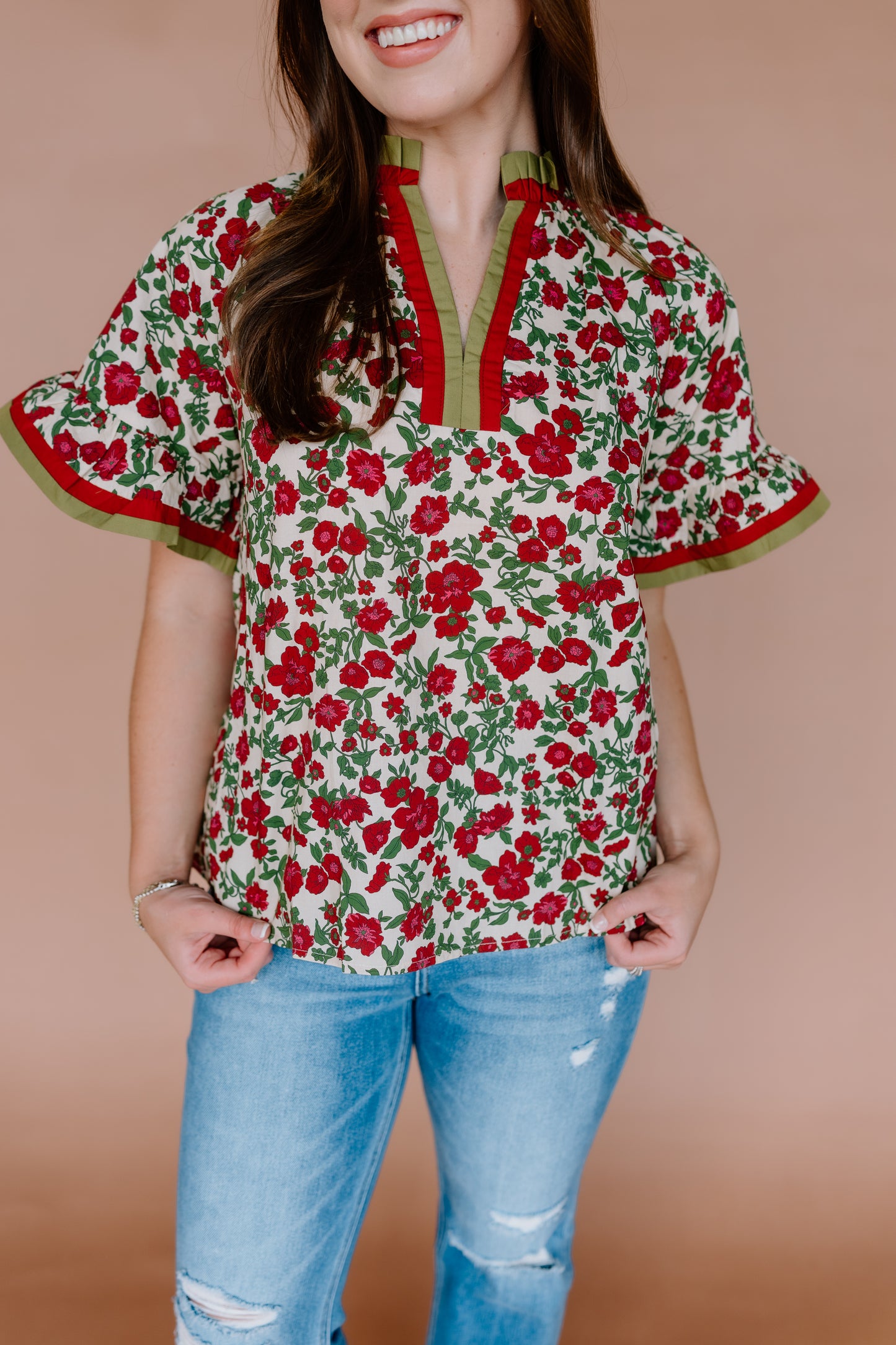 WISHFUL THINKING FLORAL PRINT TOP