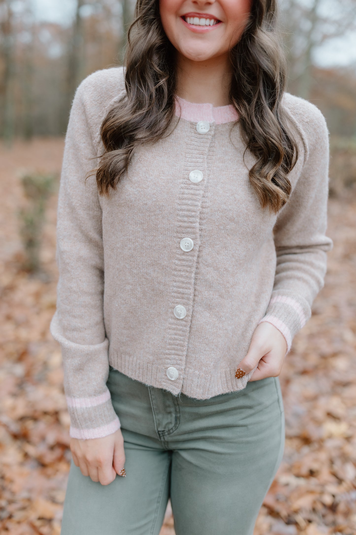 TWO TONED CARDIGAN TOP
