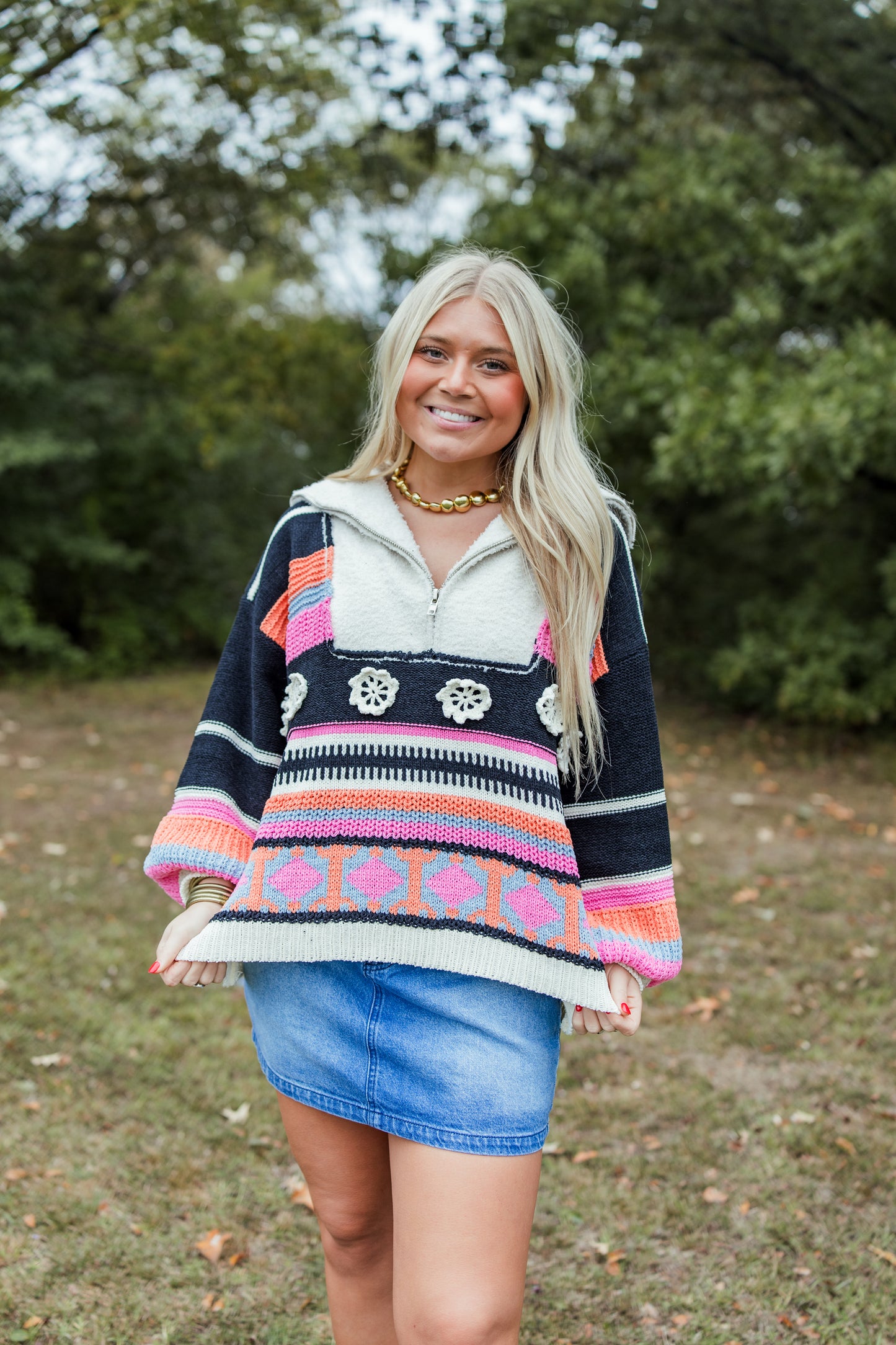 BILLIE HIGH COLLAR PULLOVER