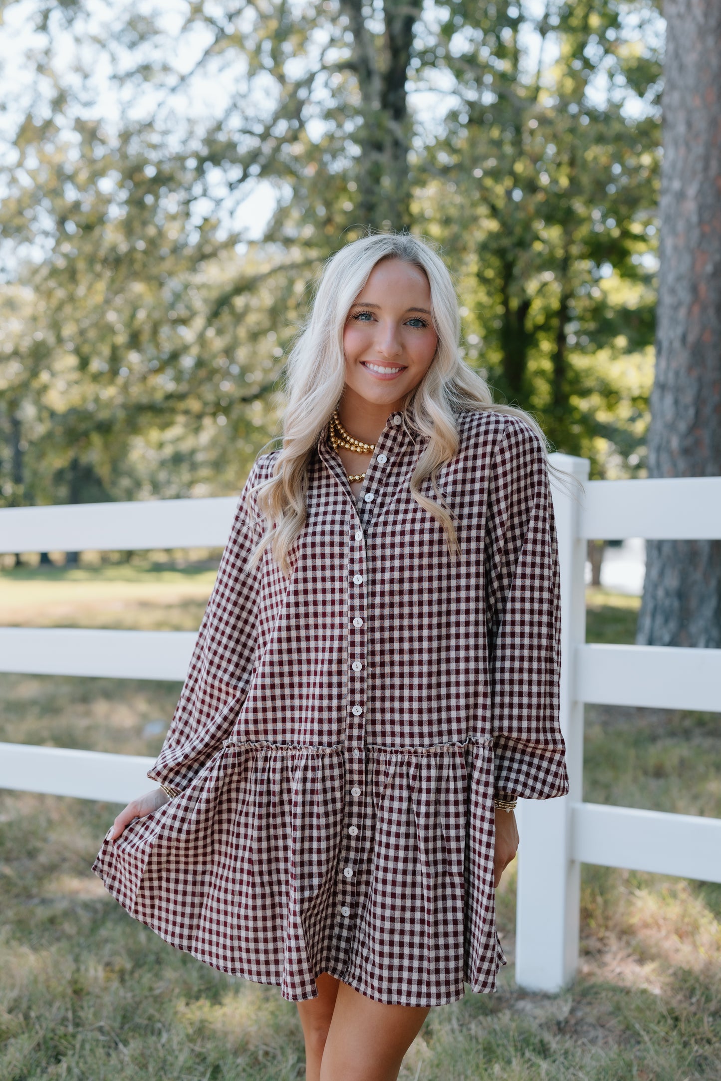 LYRIC GINGHAM DRESS