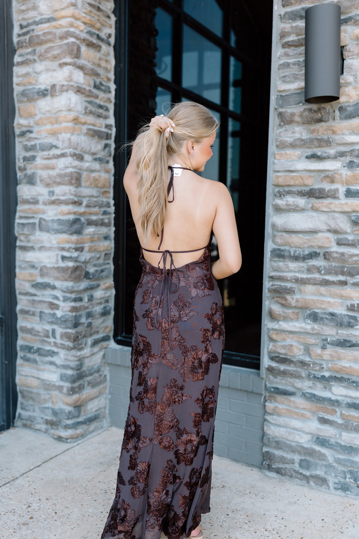 EVERMORE FLORAL MESH MAXI DRESS