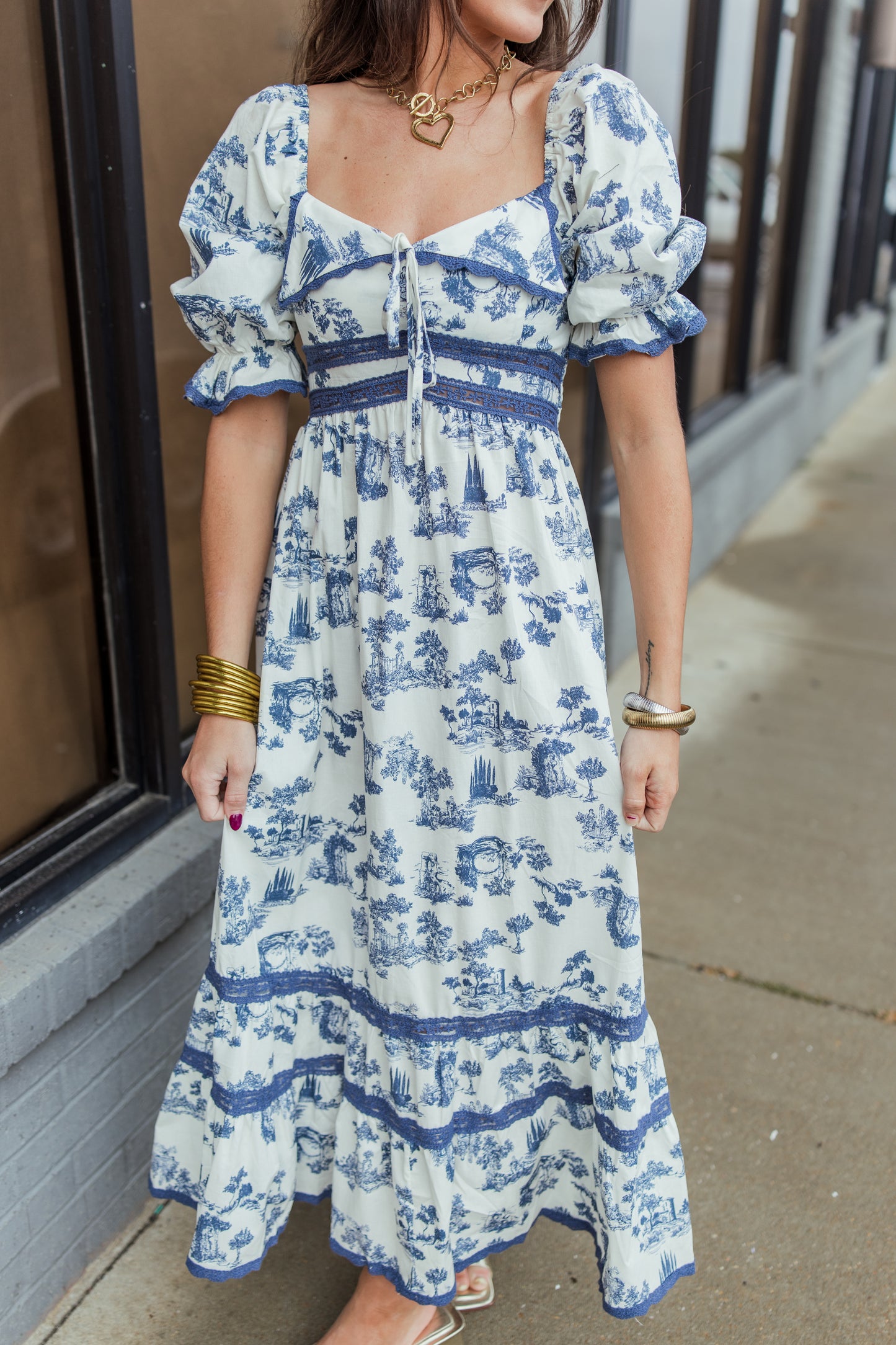 TOLIE LACE TRIM MAXI DRESS