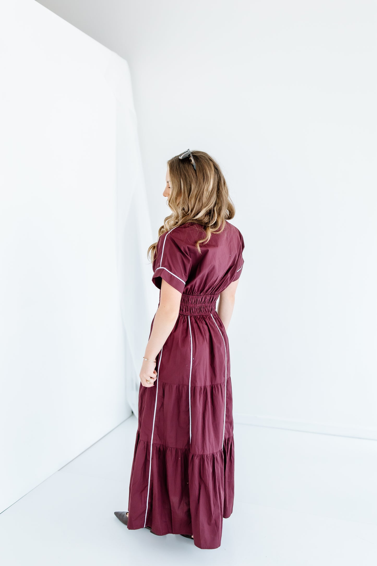 A LONG WAY STRIPE DRESS