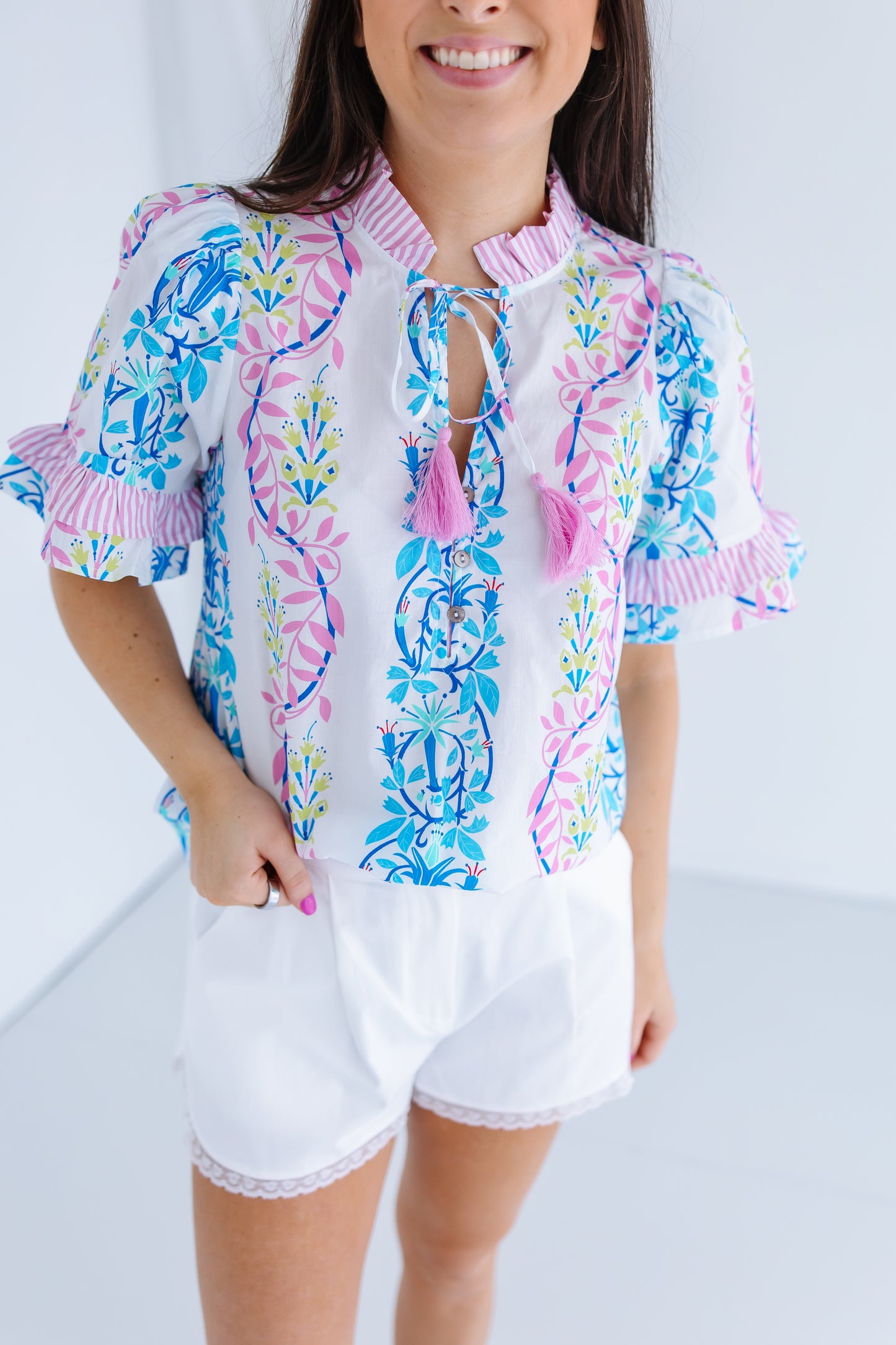 COTTON CANDY FLORAL BLOUSE