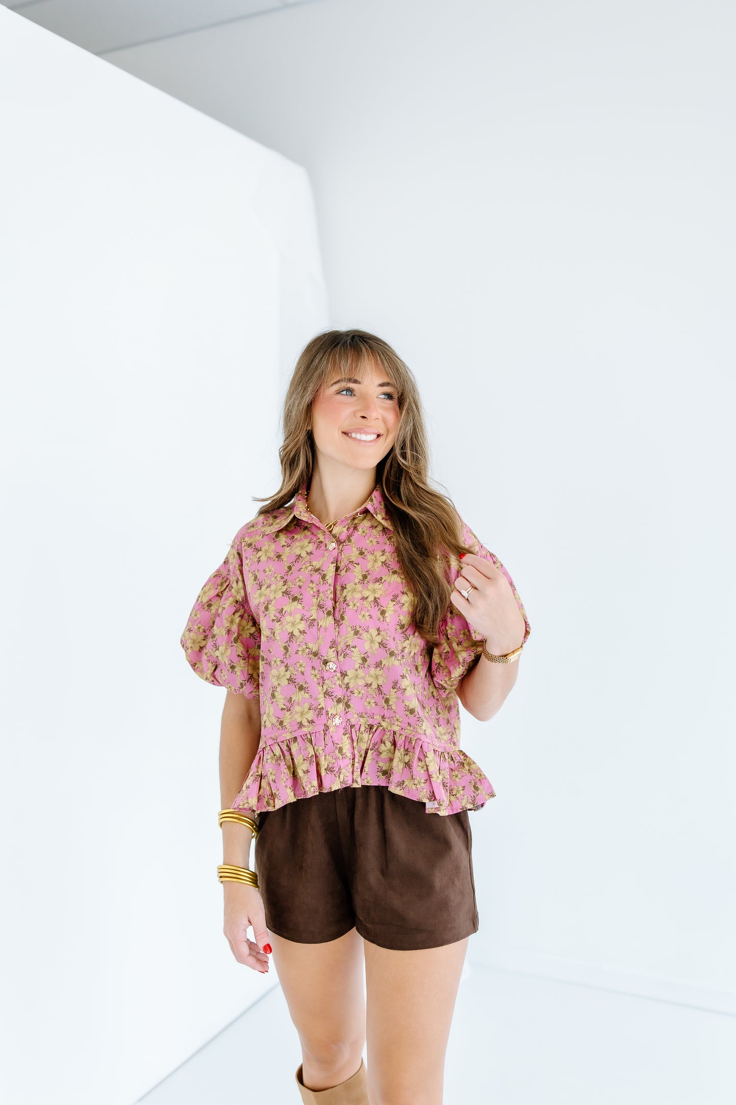 SOMETHING CRAZY FLORAL BLOUSE