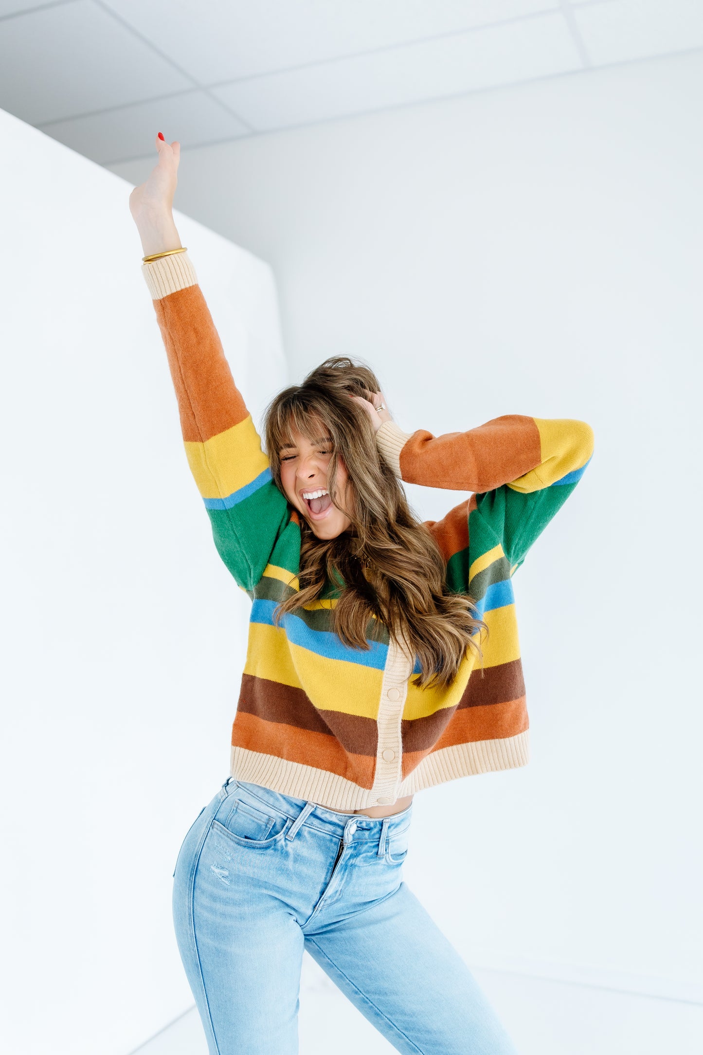 90S BABE STRIPE SWEATER