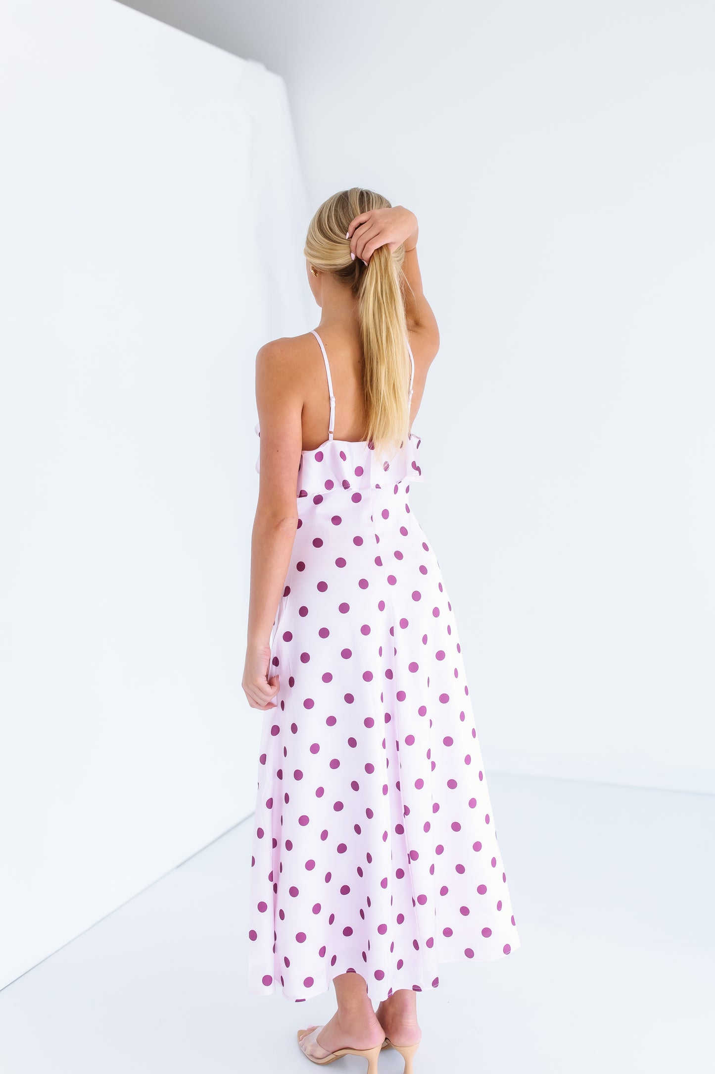 PERFECT GUEST POLKA DOT MIDI DRESS