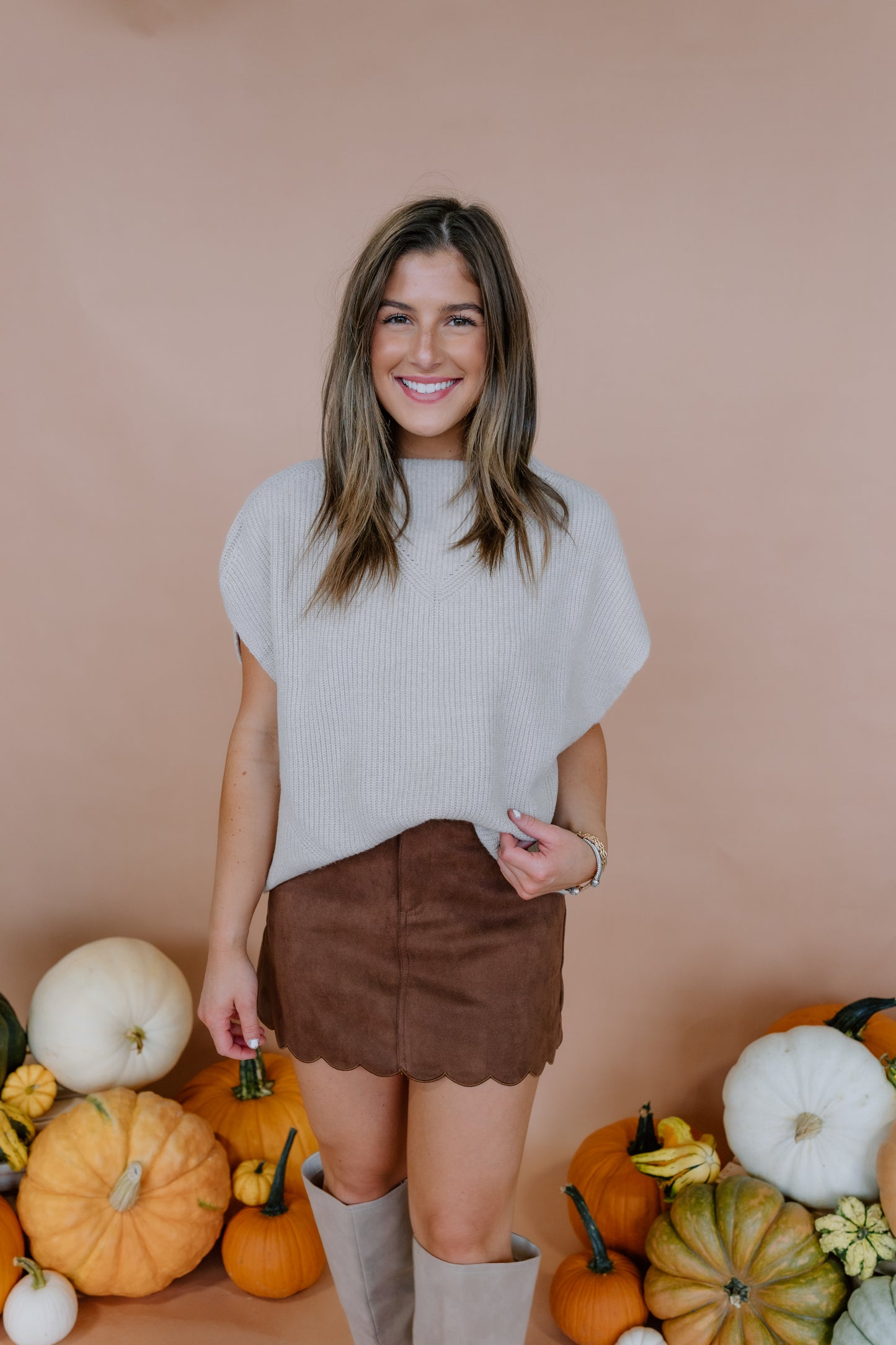 MOCK NECK OVERSIZED SWEATER
