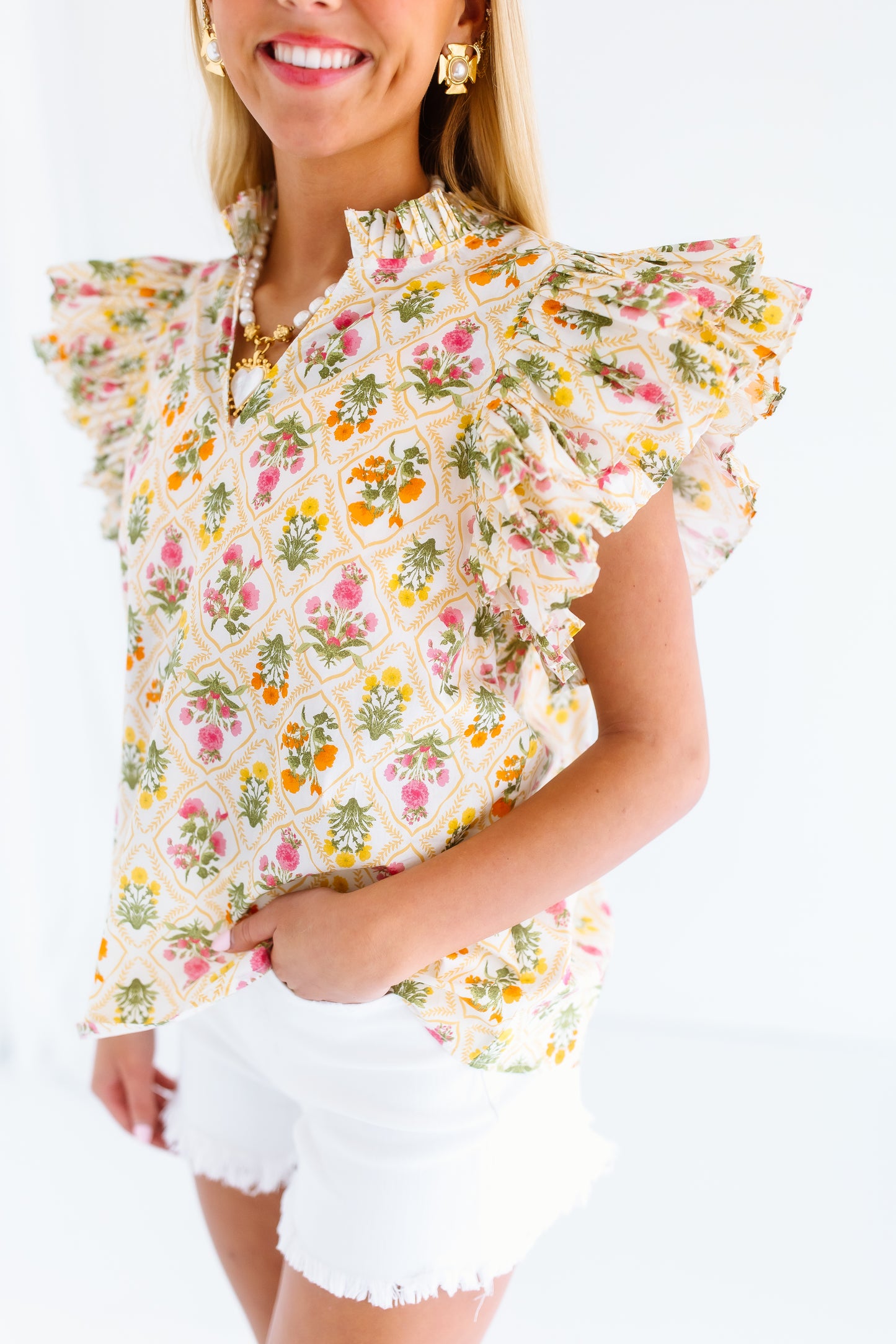 GOOD AS GOLD FLORAL TOP