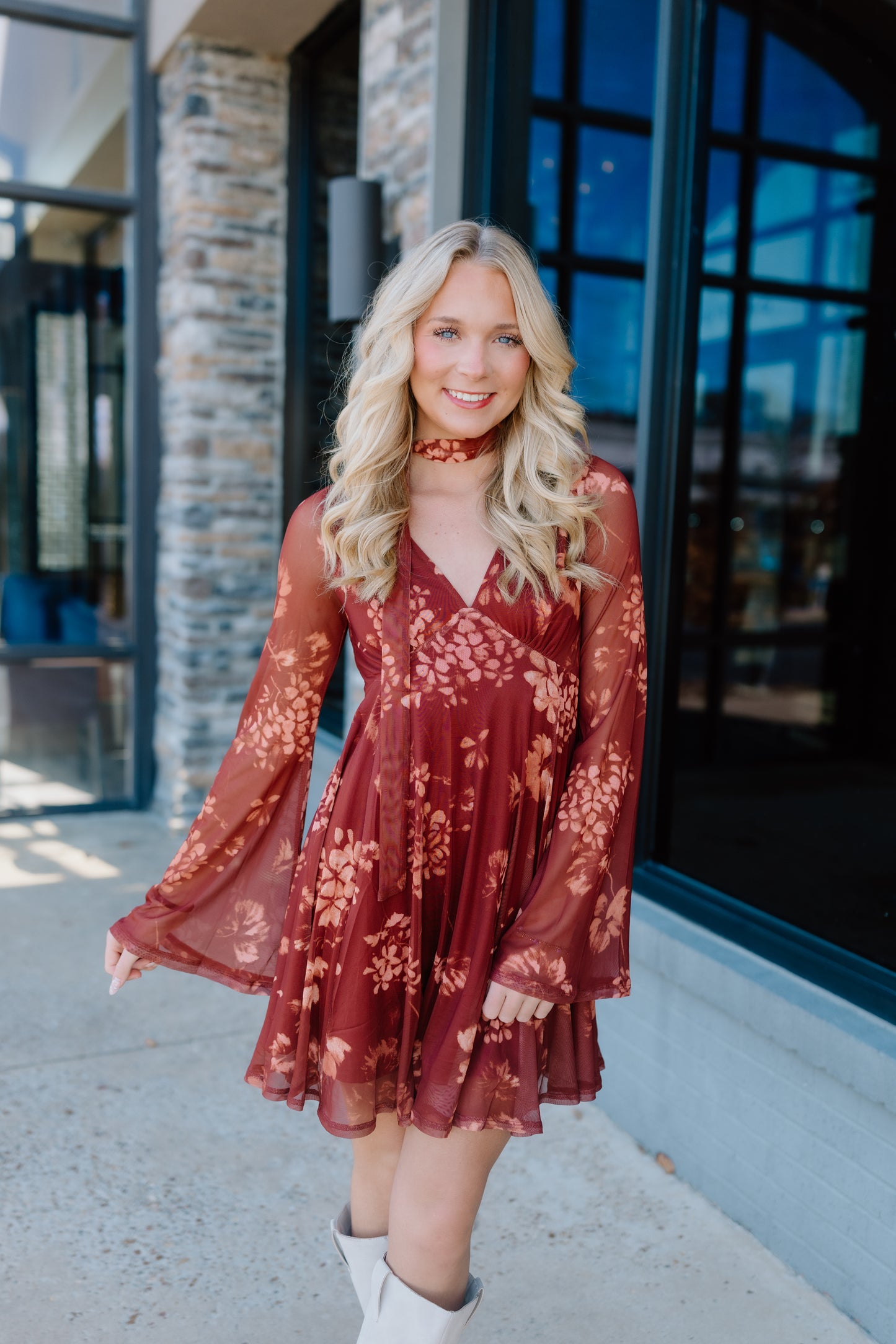 CINNAMON SUGAR SCARF DRESS