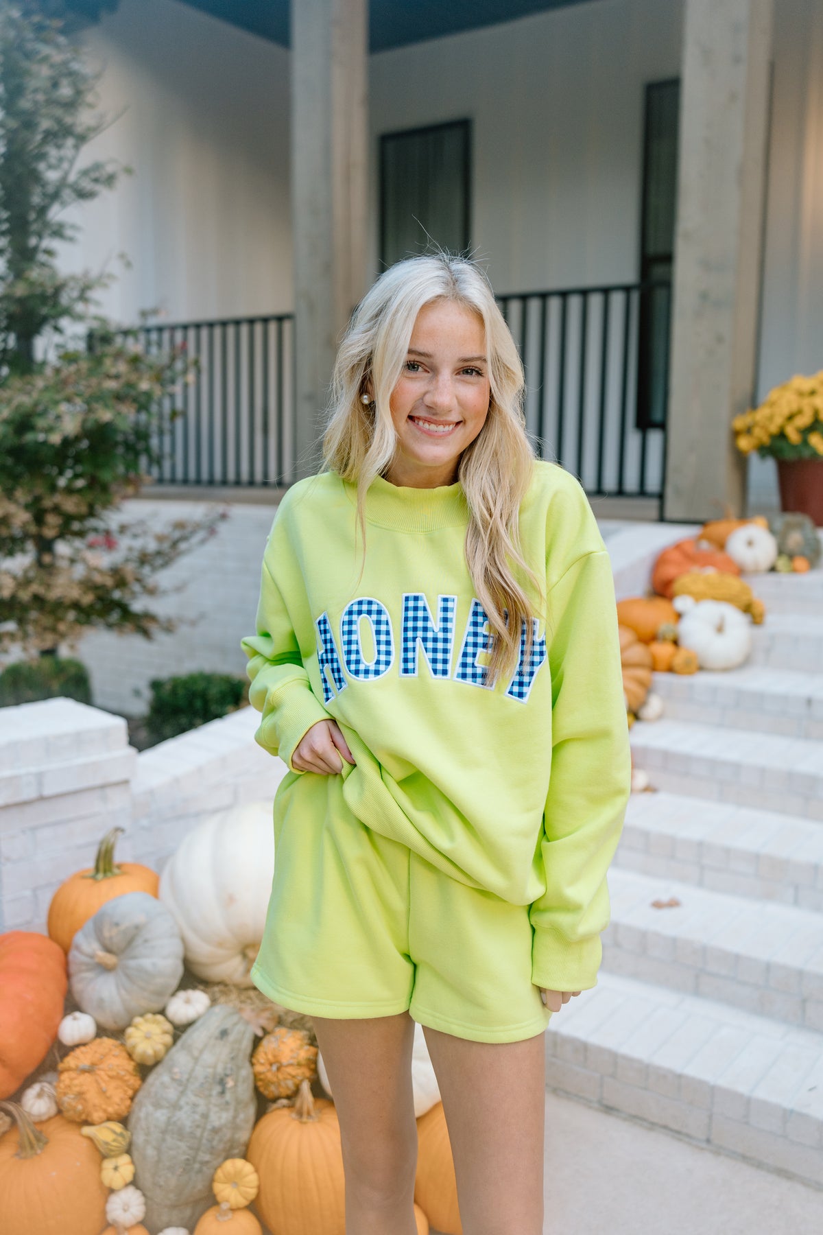 HONEY CHARTREUSE SHORTS
