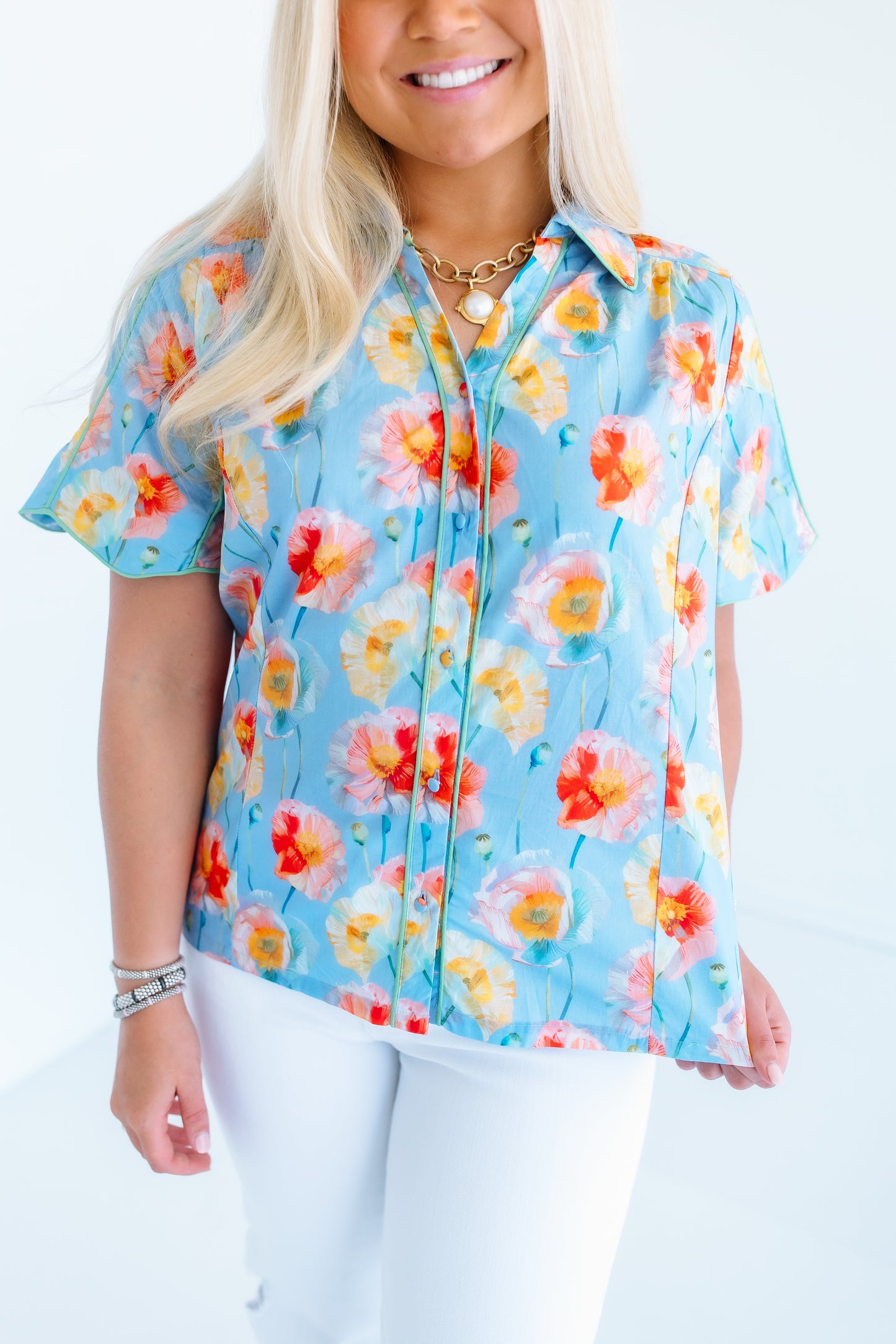 PEACHY KEEN FLORAL TOP