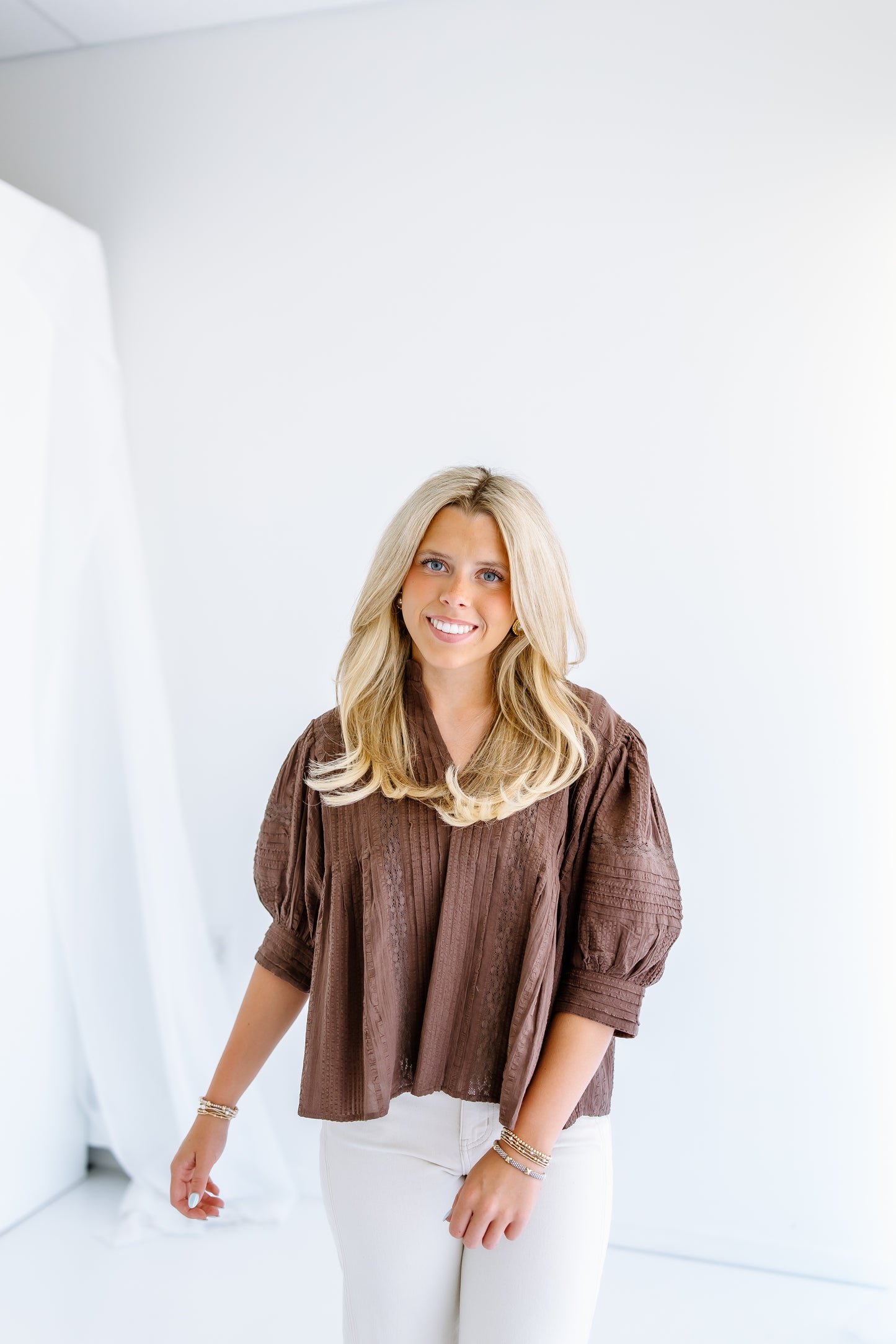 MAPLE PLEATED TOP