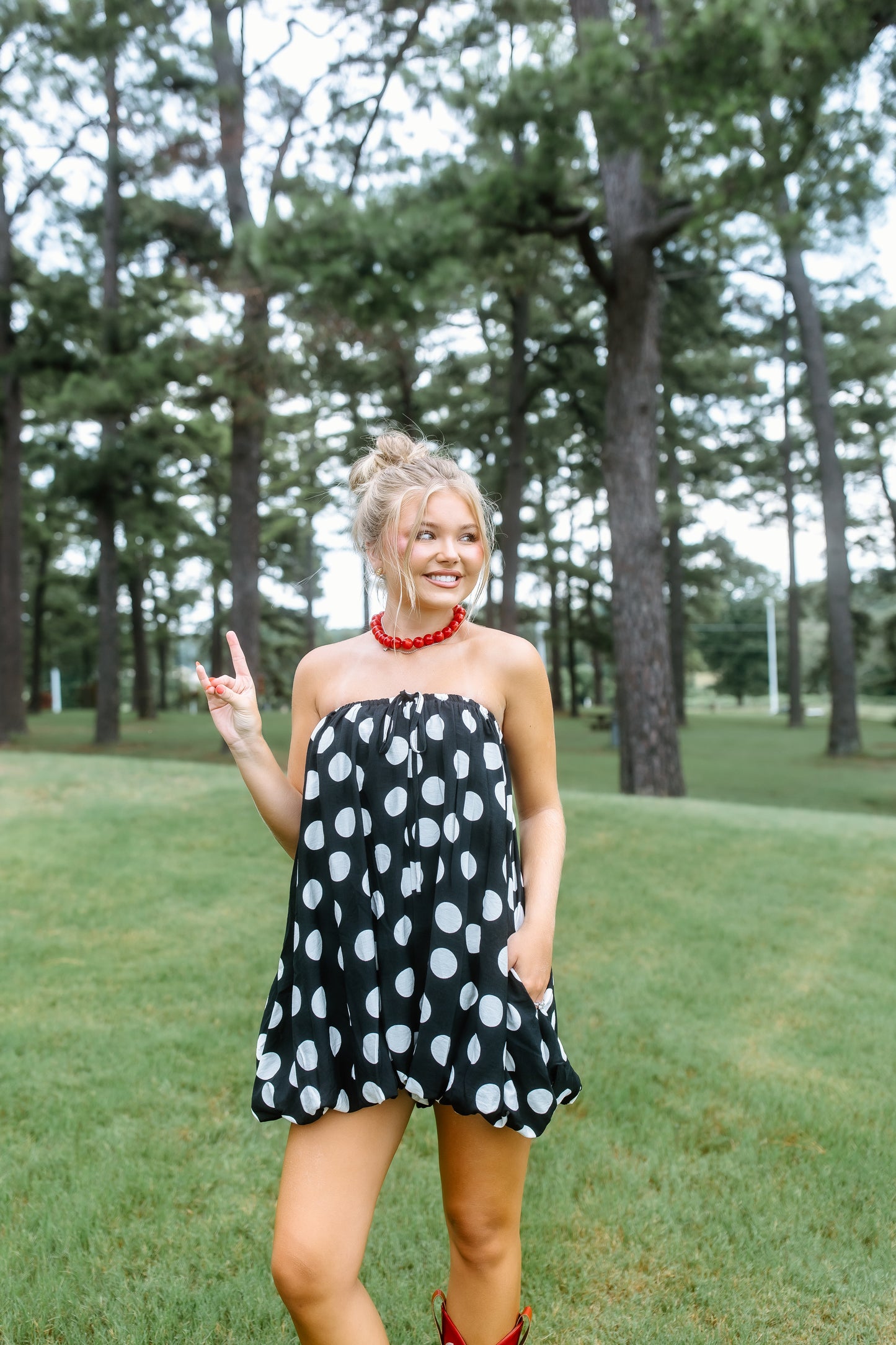 CHILL POLKA DOT BUBBLE ROMPER- 2 COLORS