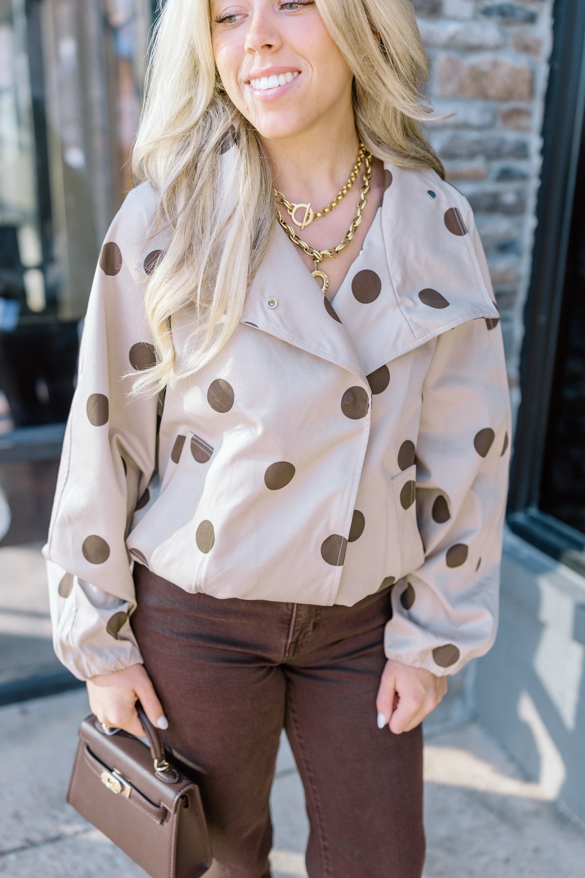 POLKA DOT BOMBER JACKET