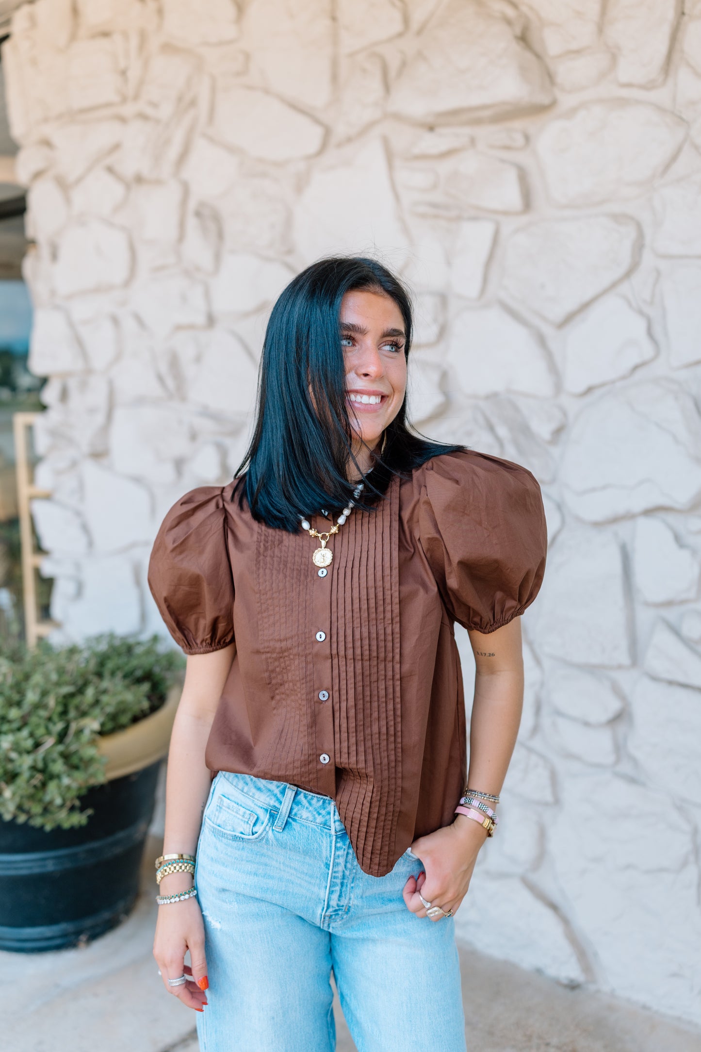 SUGAR PLEASE PUFF SLEEVE TOP