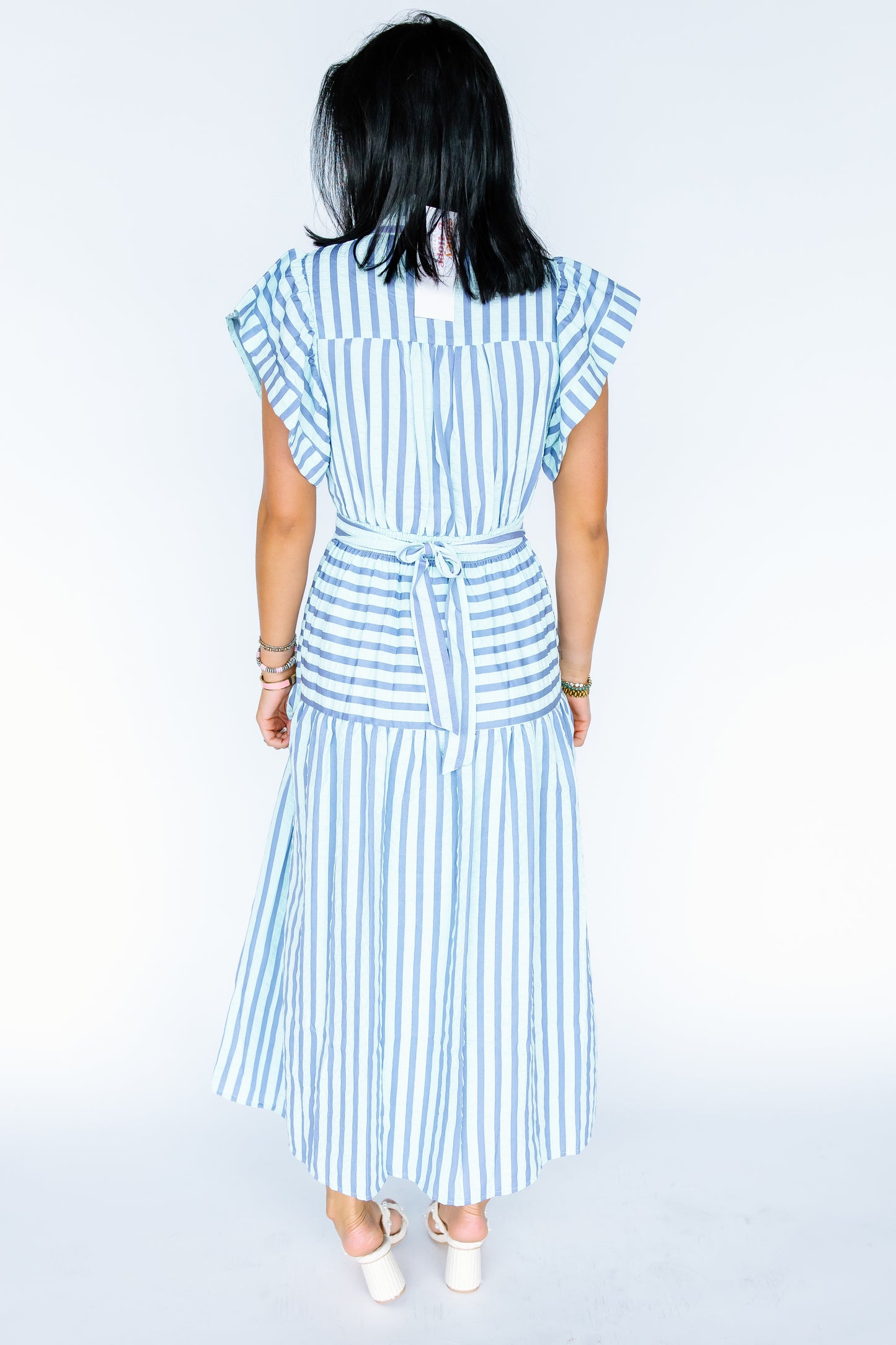 SHABANG STRIPE MIDI DRESS