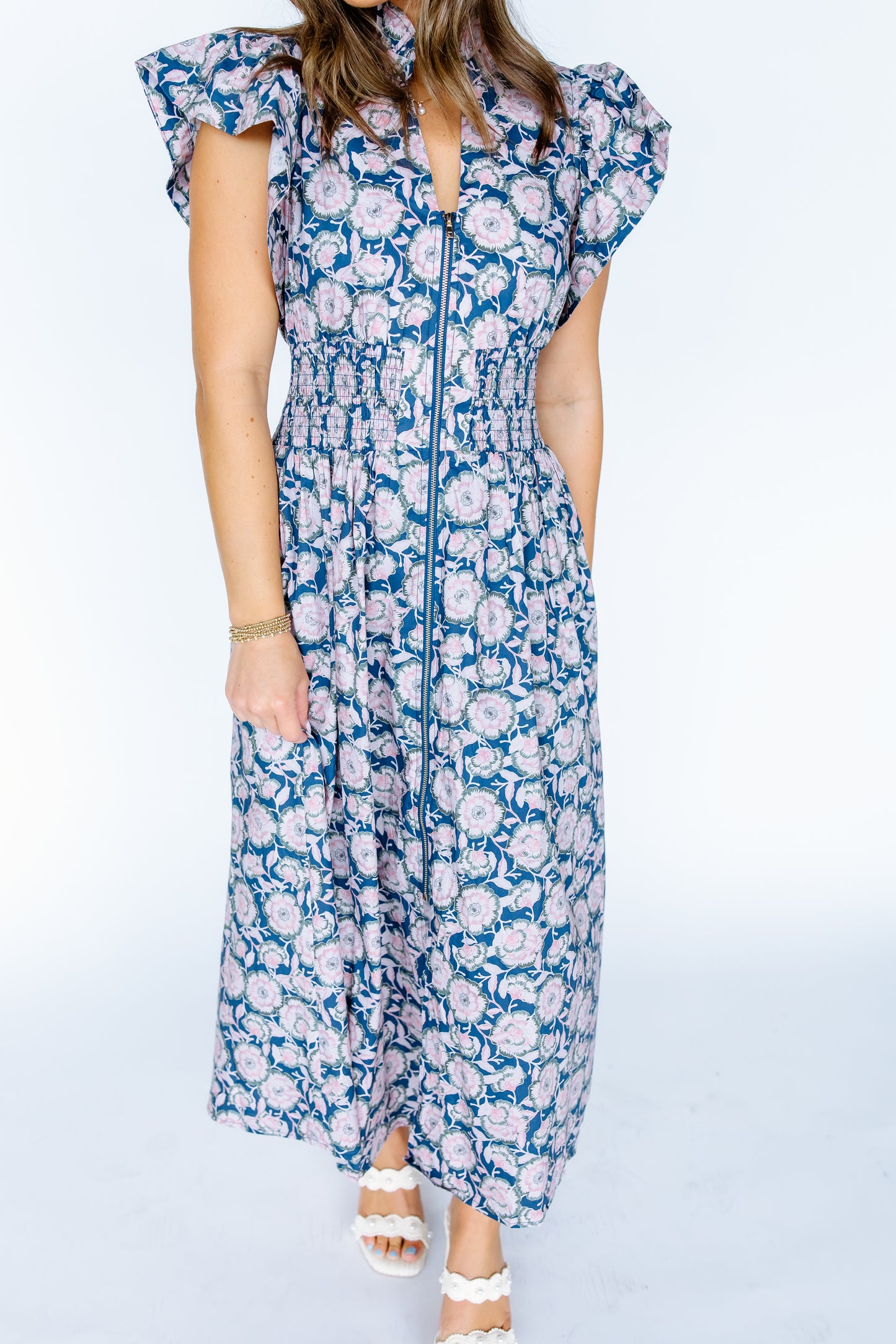 TURNING THE PAST MIDI DRESS