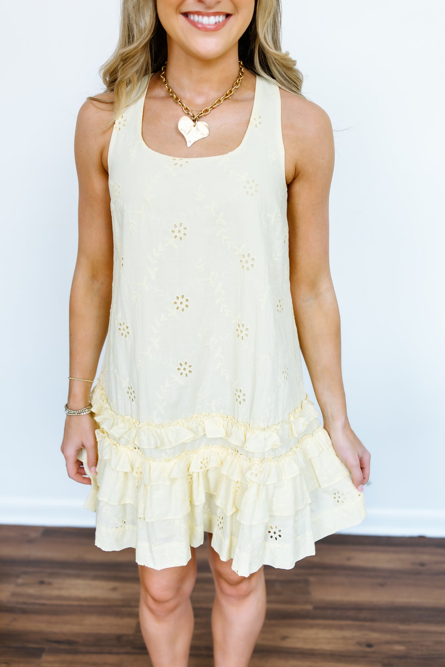 HANA EYELET MINI DRESS
