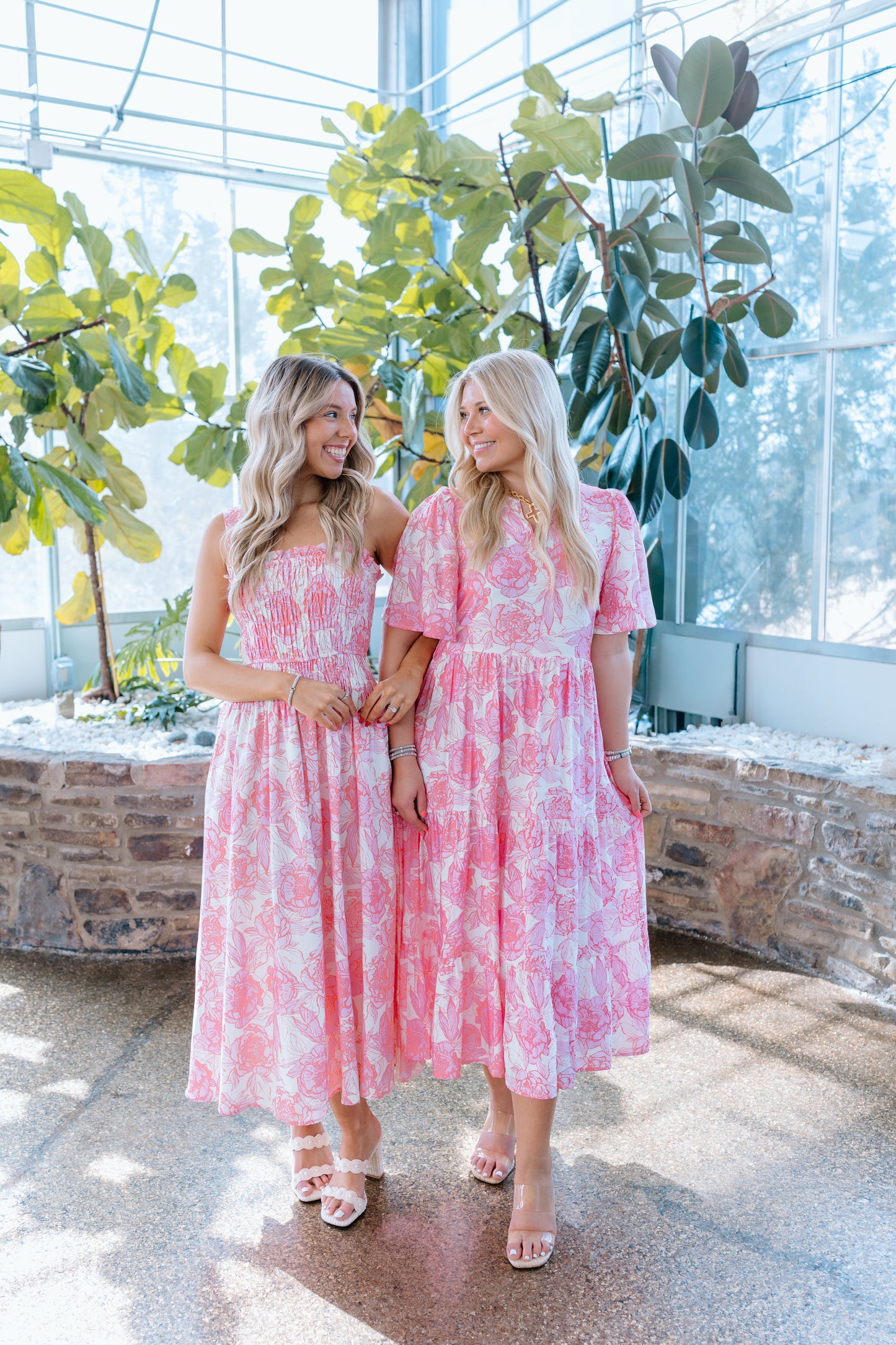 PINK TEA PARTY MIDI DRESS