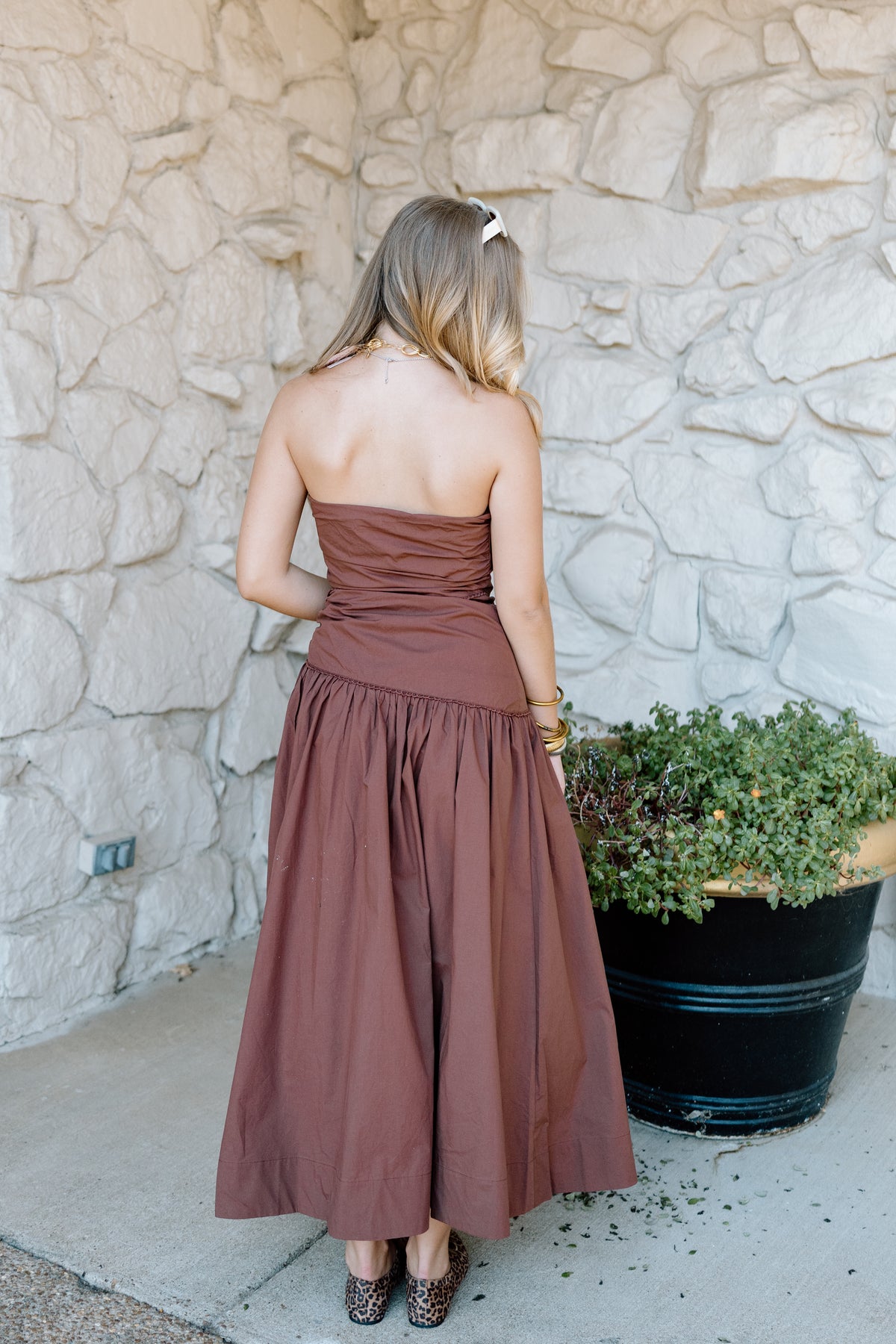 LAUGHING IN THE LEAVES MIDI DRESS